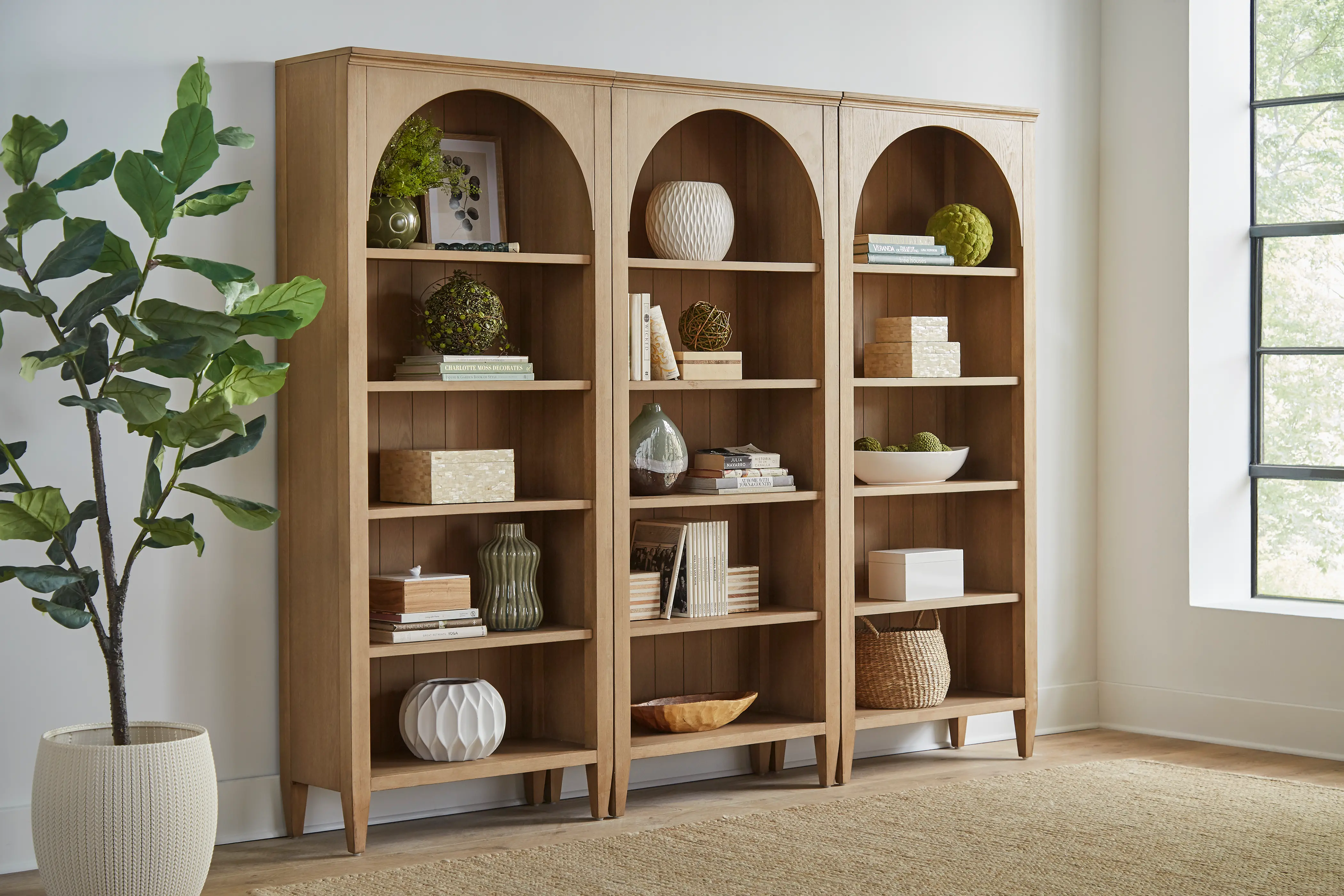 Laurel Natural Oak Bookcase-2