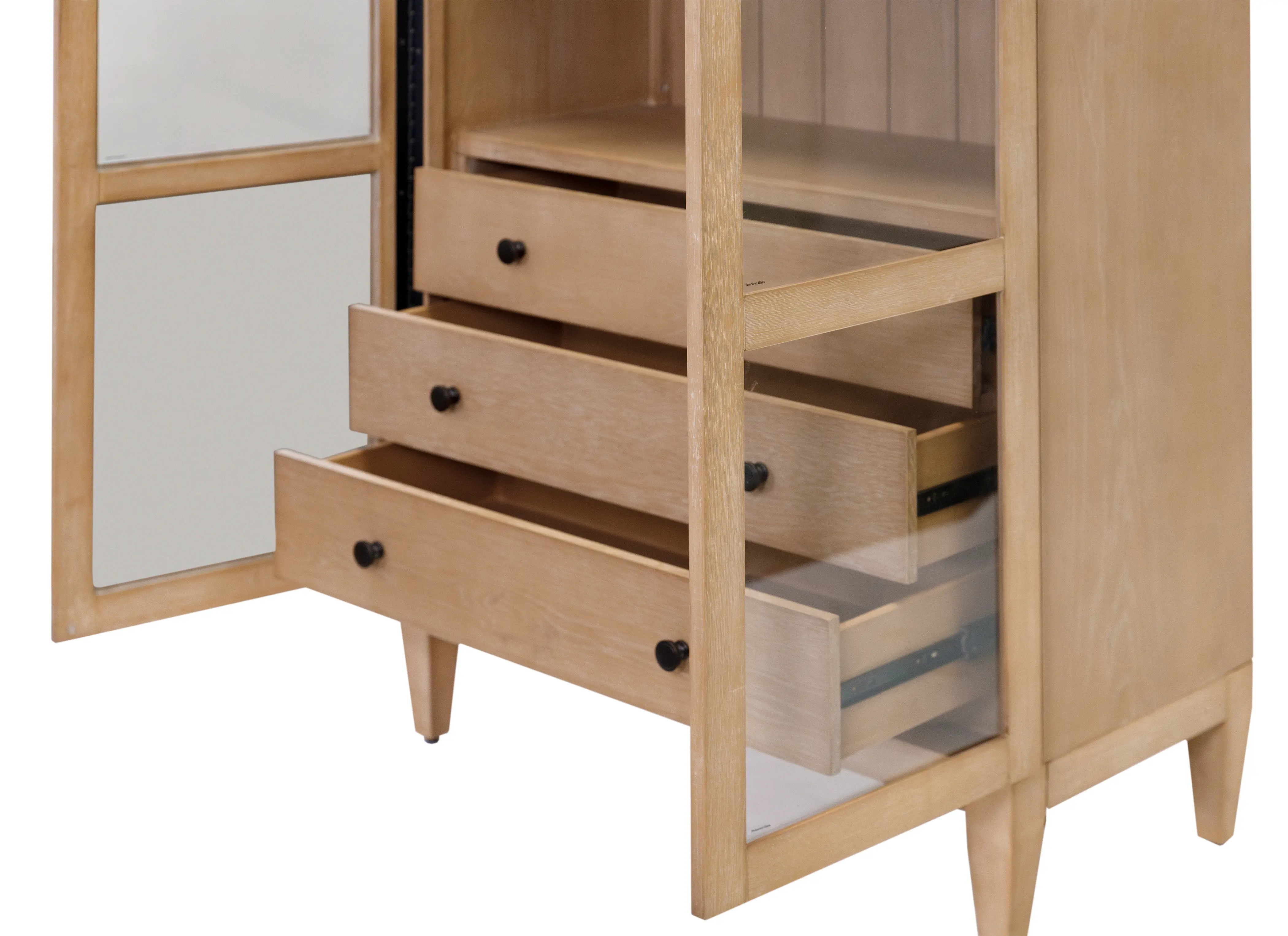 Laurel Natural Oak Arched Display Cabinet-8