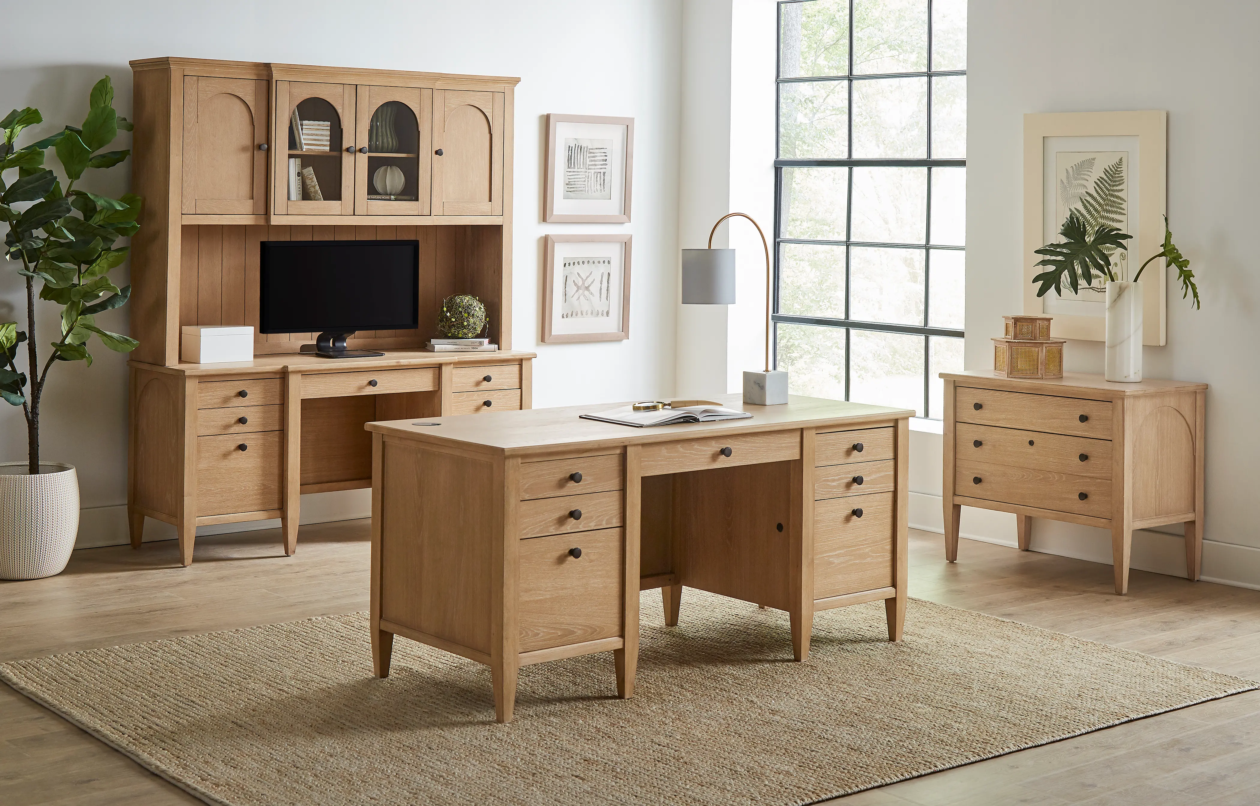 Laurel Natural Oak Lateral Filing Chest-2
