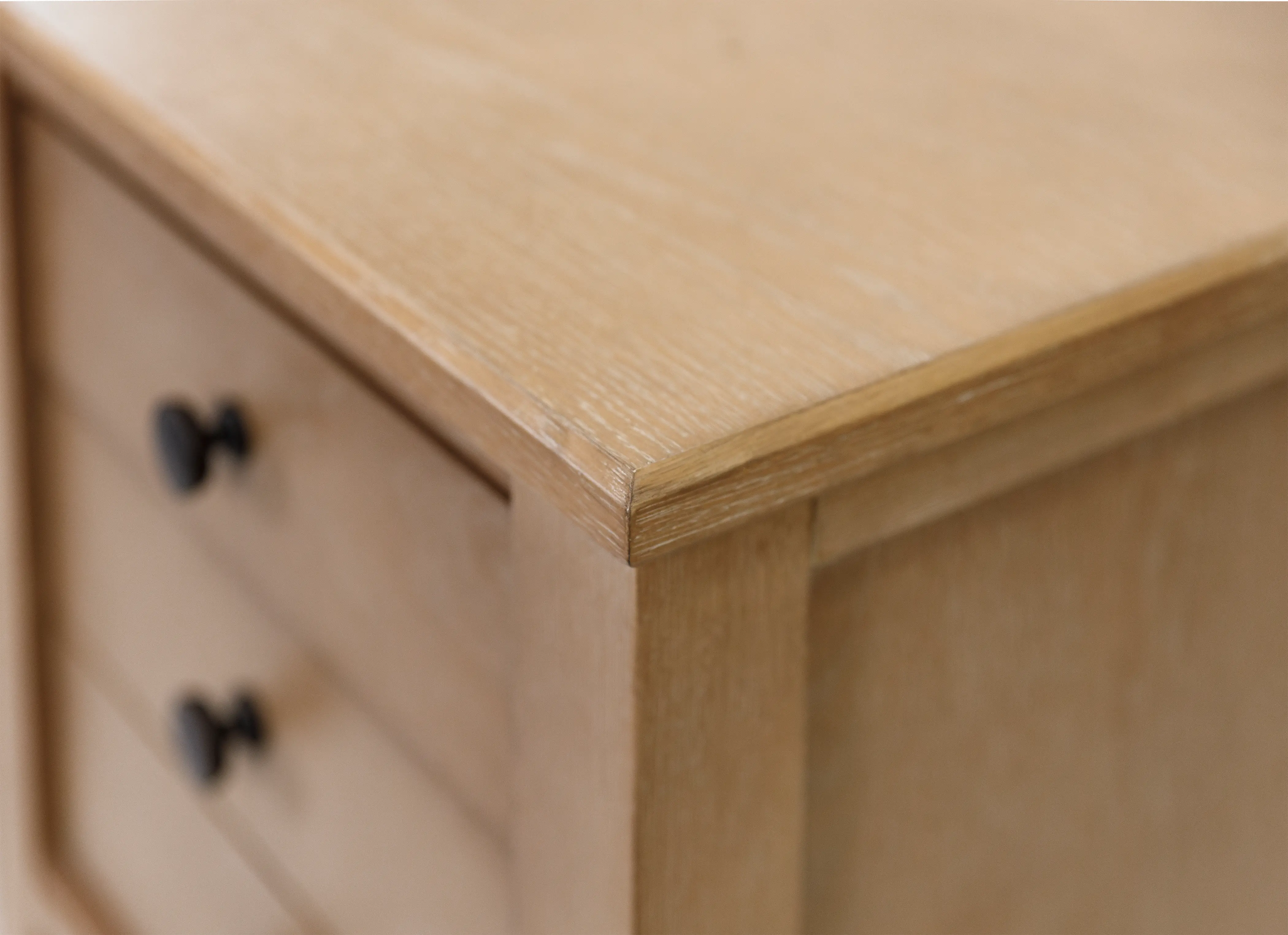 Laurel Natural Oak Half Pedestal Desk-6