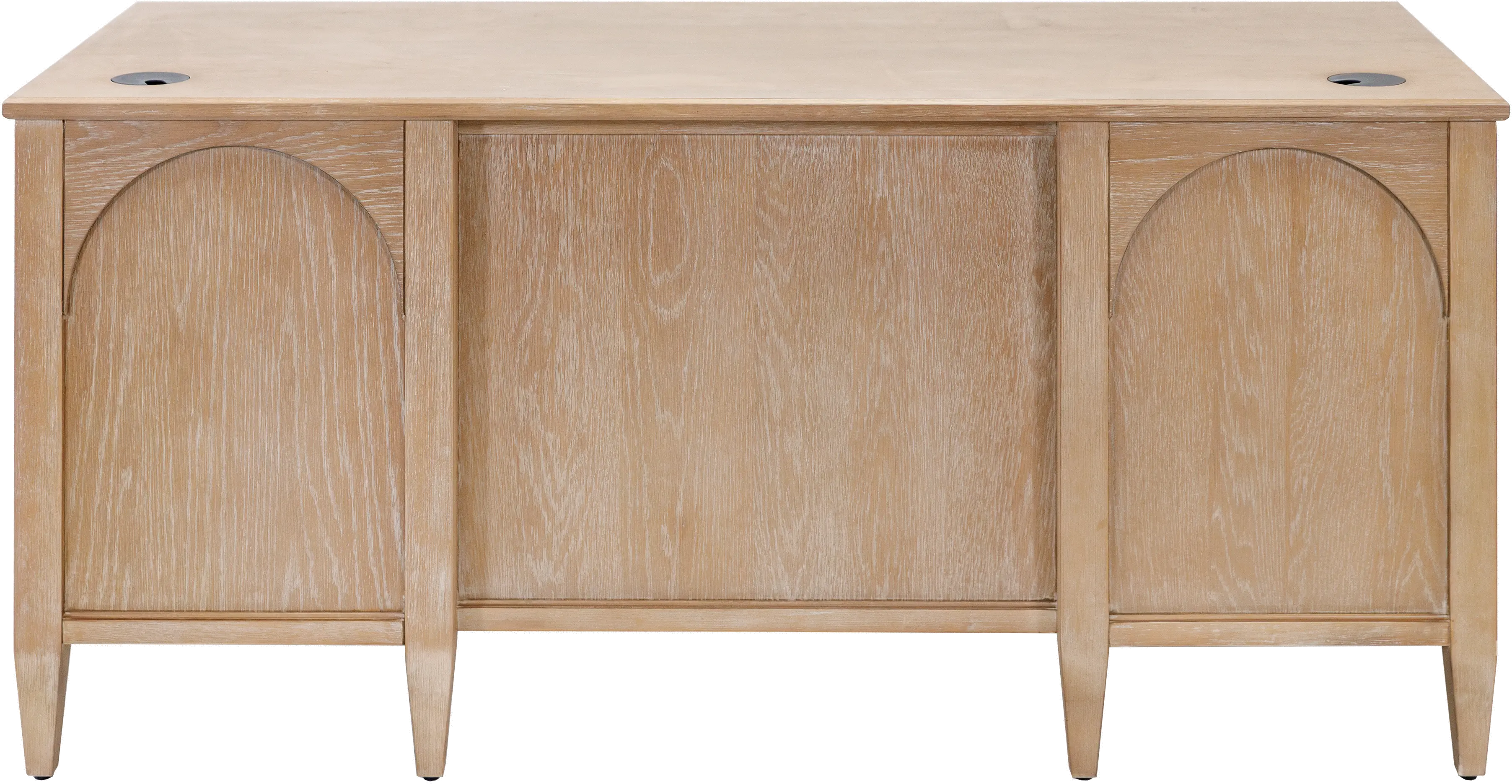 Laurel Natural Oak Double Pedestal Executive Desk-3