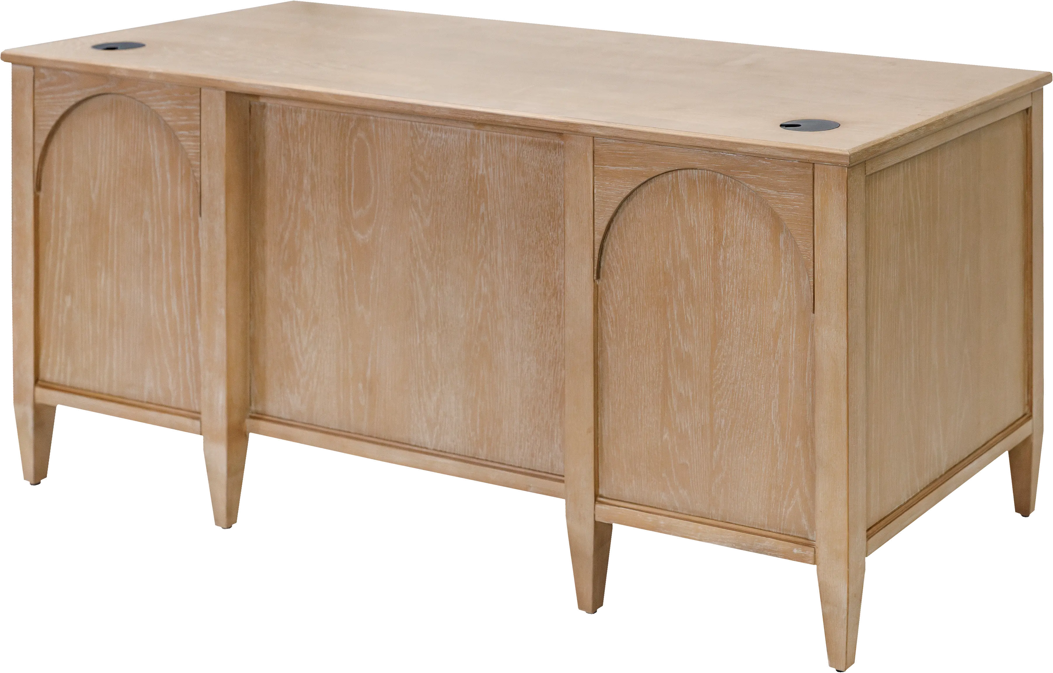 Laurel Natural Oak Double Pedestal Executive Desk-4