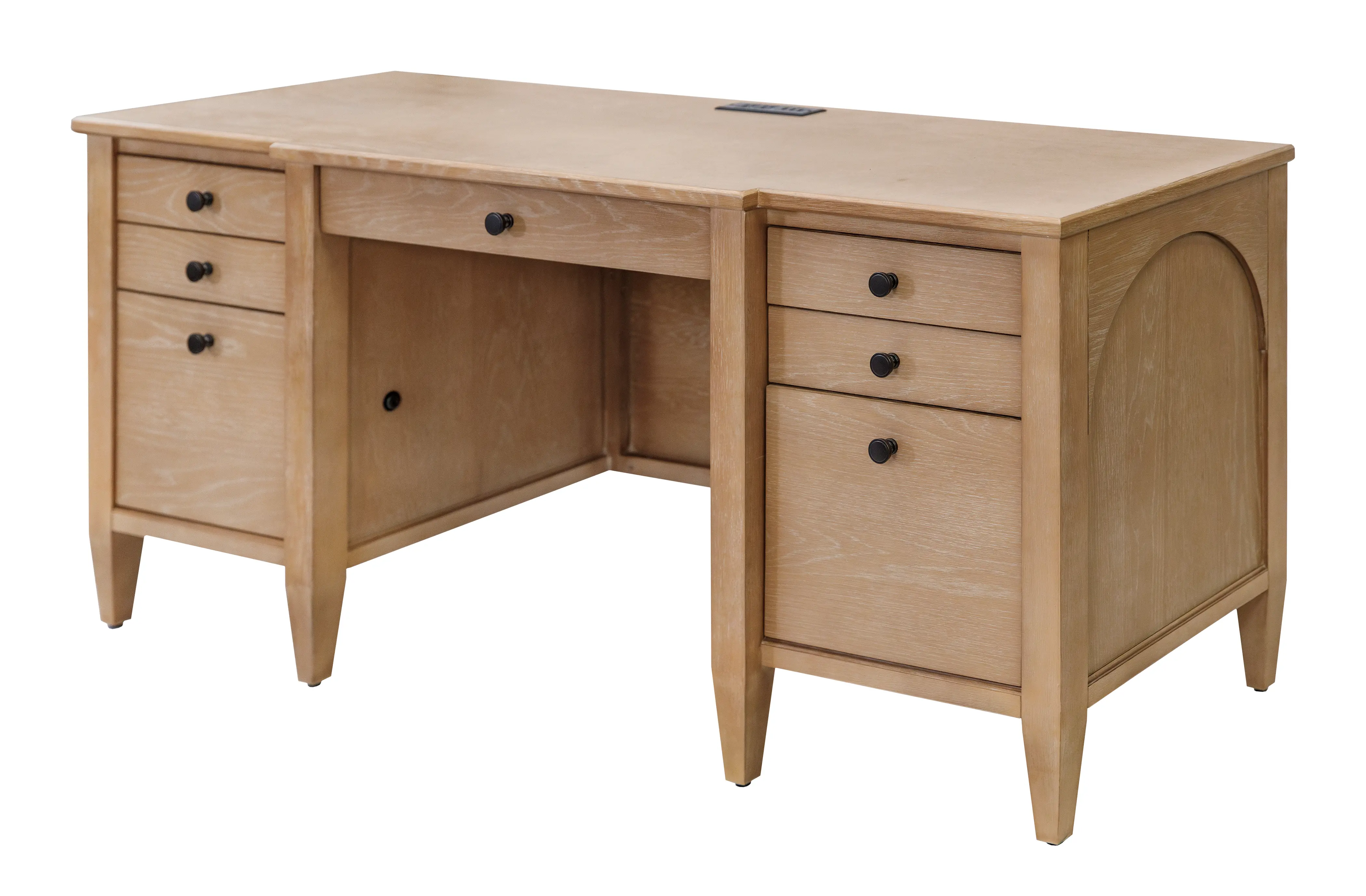 Laurel Natural Oak Office Credenza-2