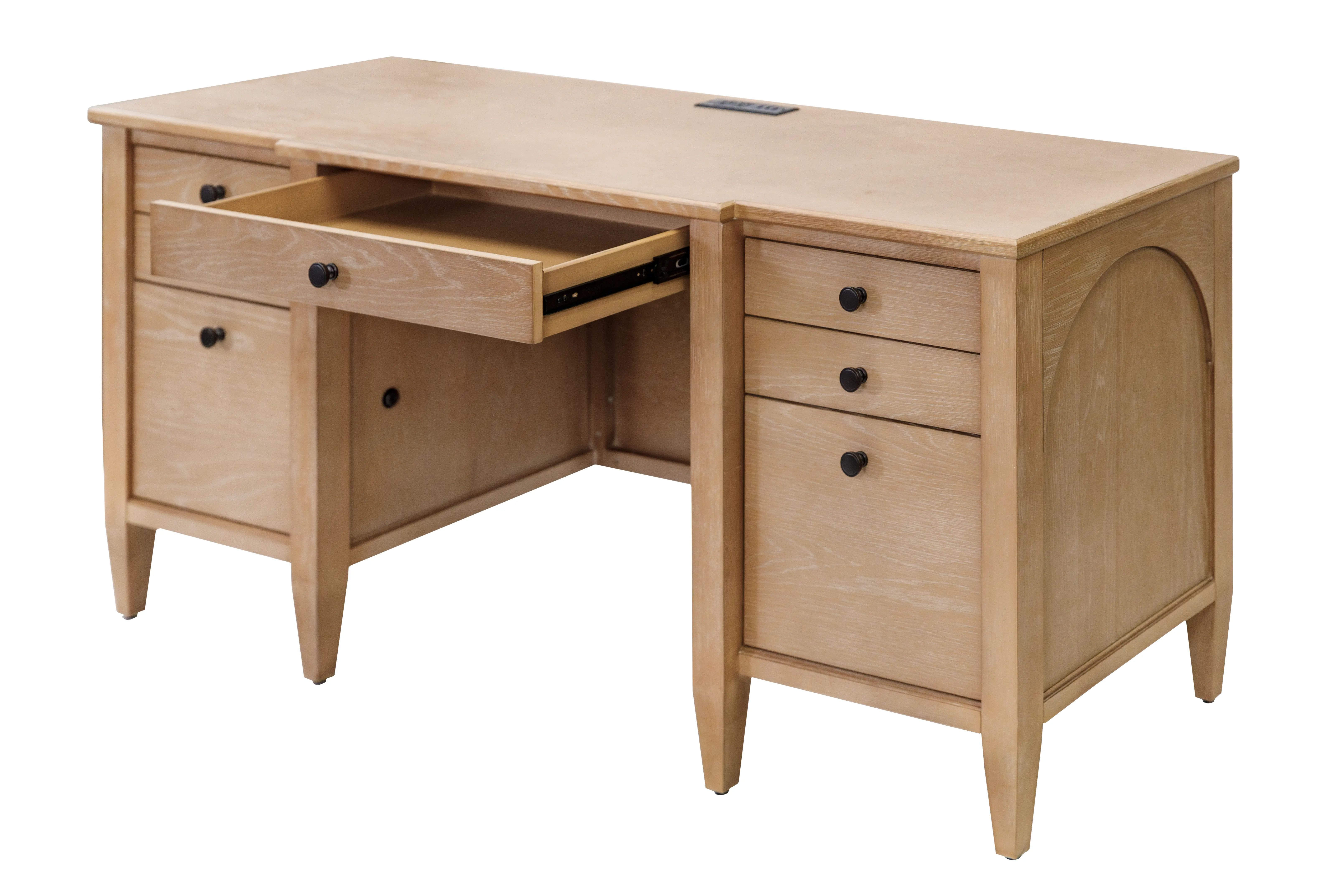 Laurel Natural Oak Office Credenza-3