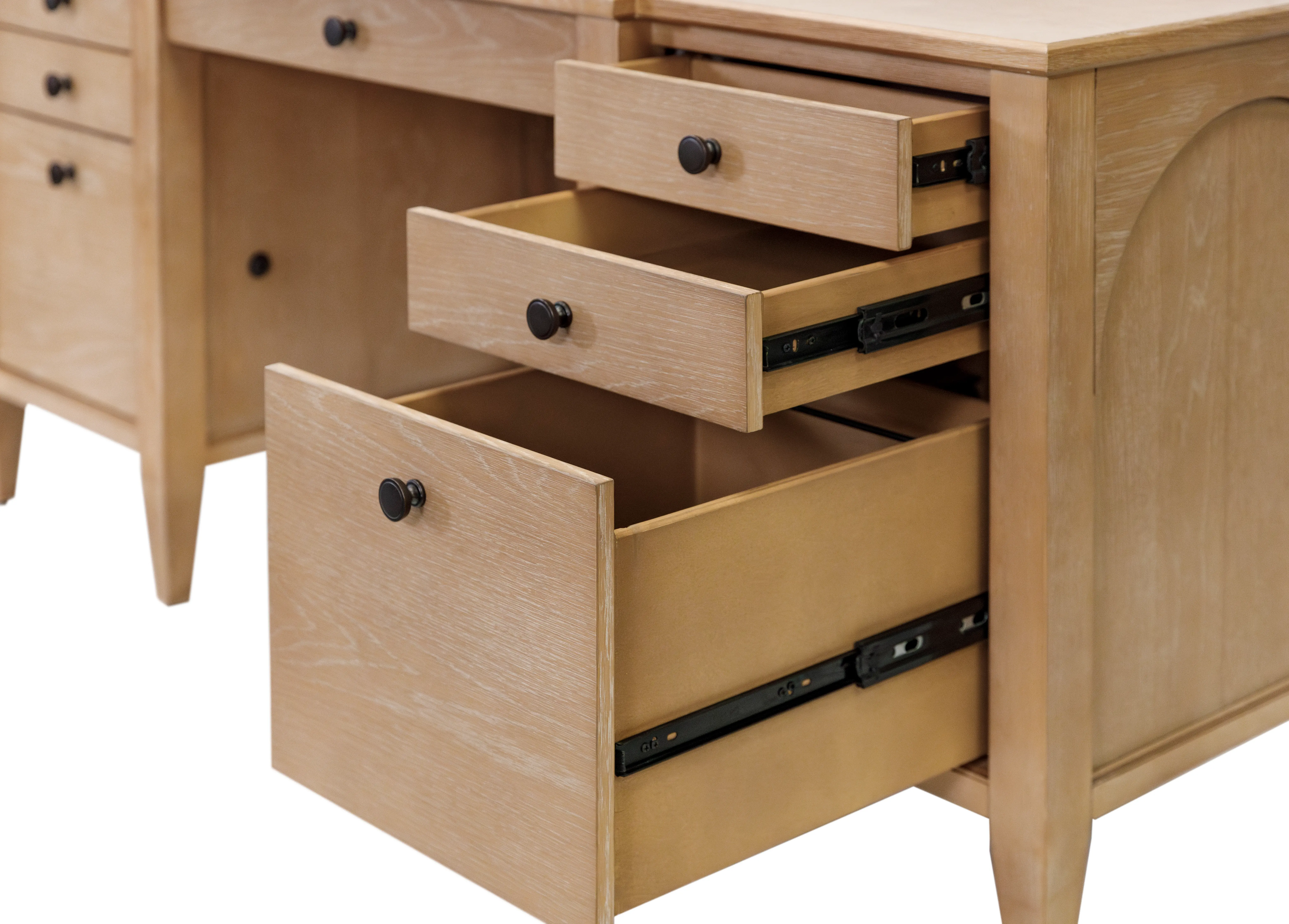 Laurel Natural Oak Office Credenza-4