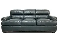 Hunter Green Leather Sofa