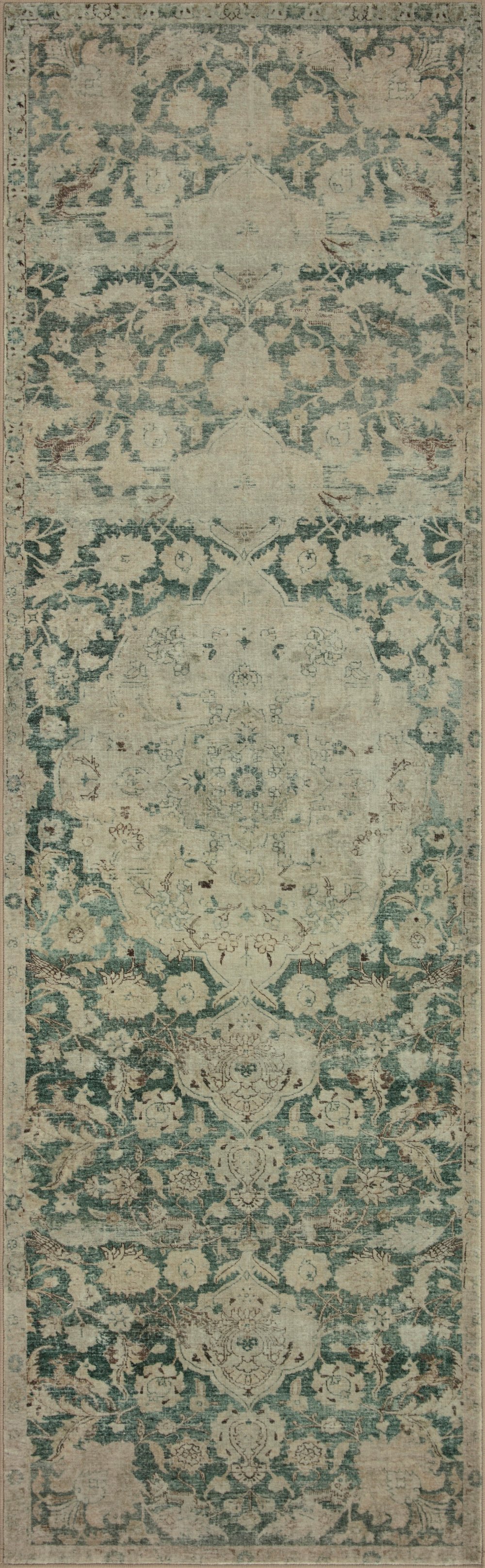 Sinclair Antique Jade Green 8 Foot Runner