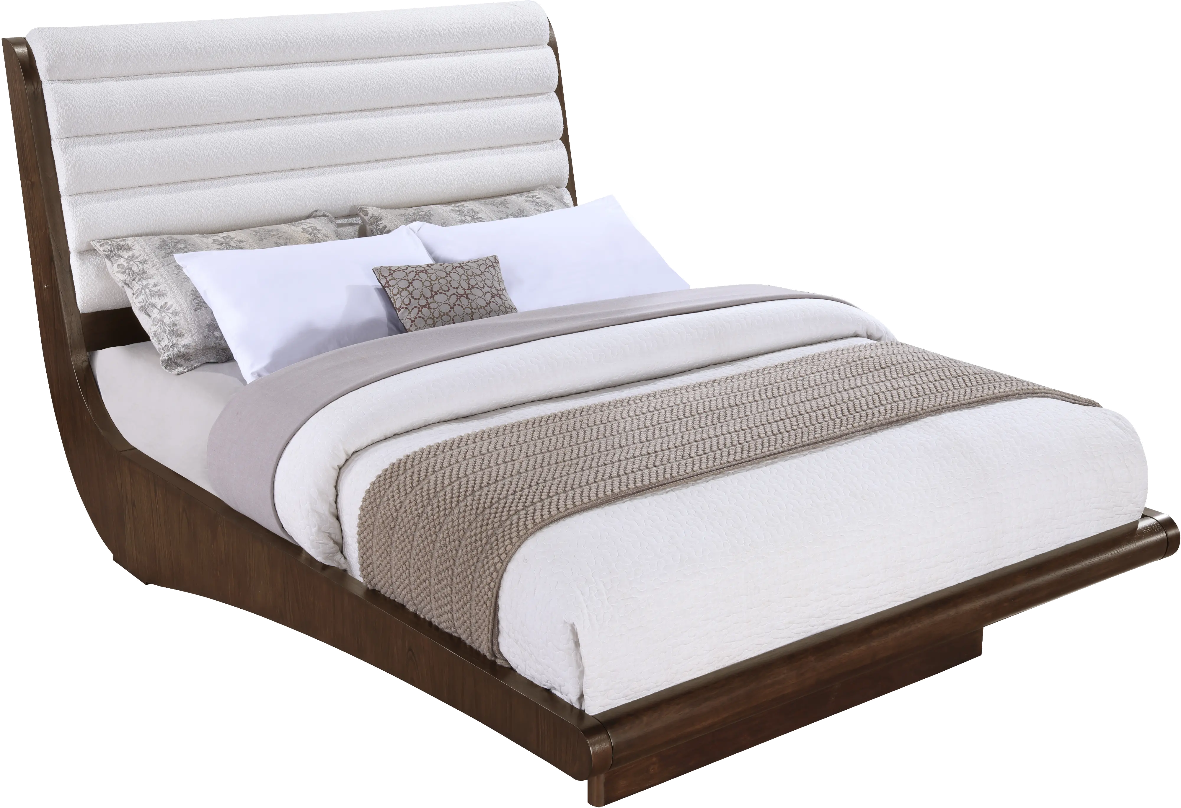 Aussie Chocolate Brown Queen Platform Bed-1