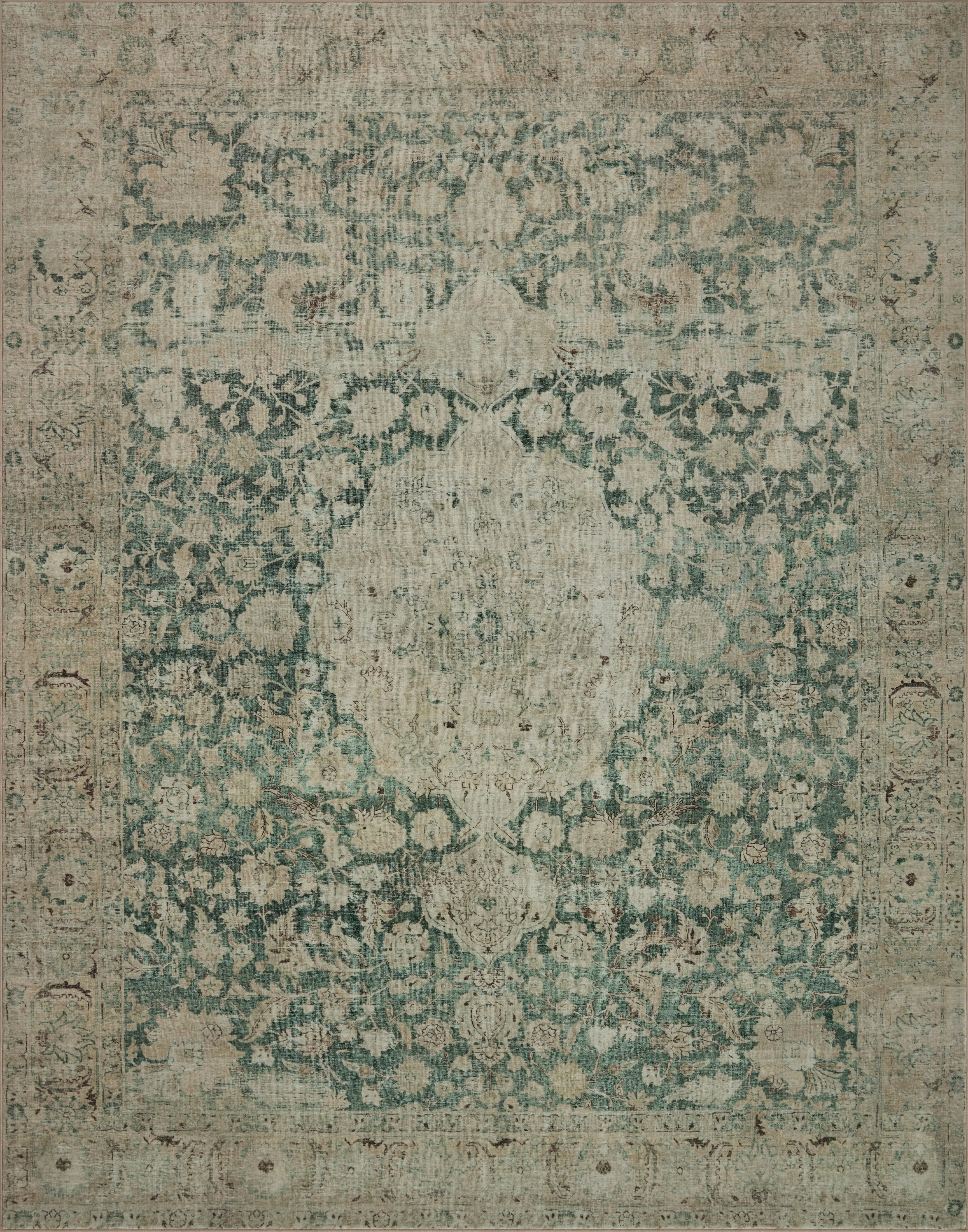SIN-O5MHJADES7.6X9.6 Sinclair 8 x 10 Antique Jade Green Area Rug-1