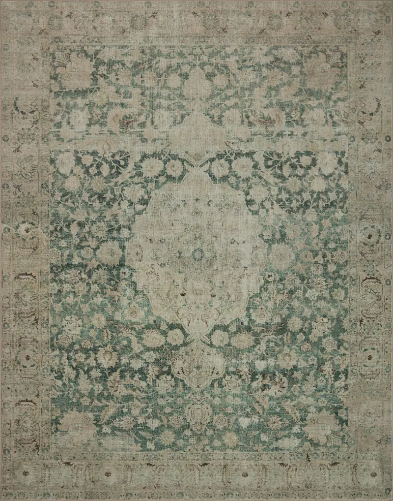 Sinclair 9 x 12 Antique Jade Green Area Rug