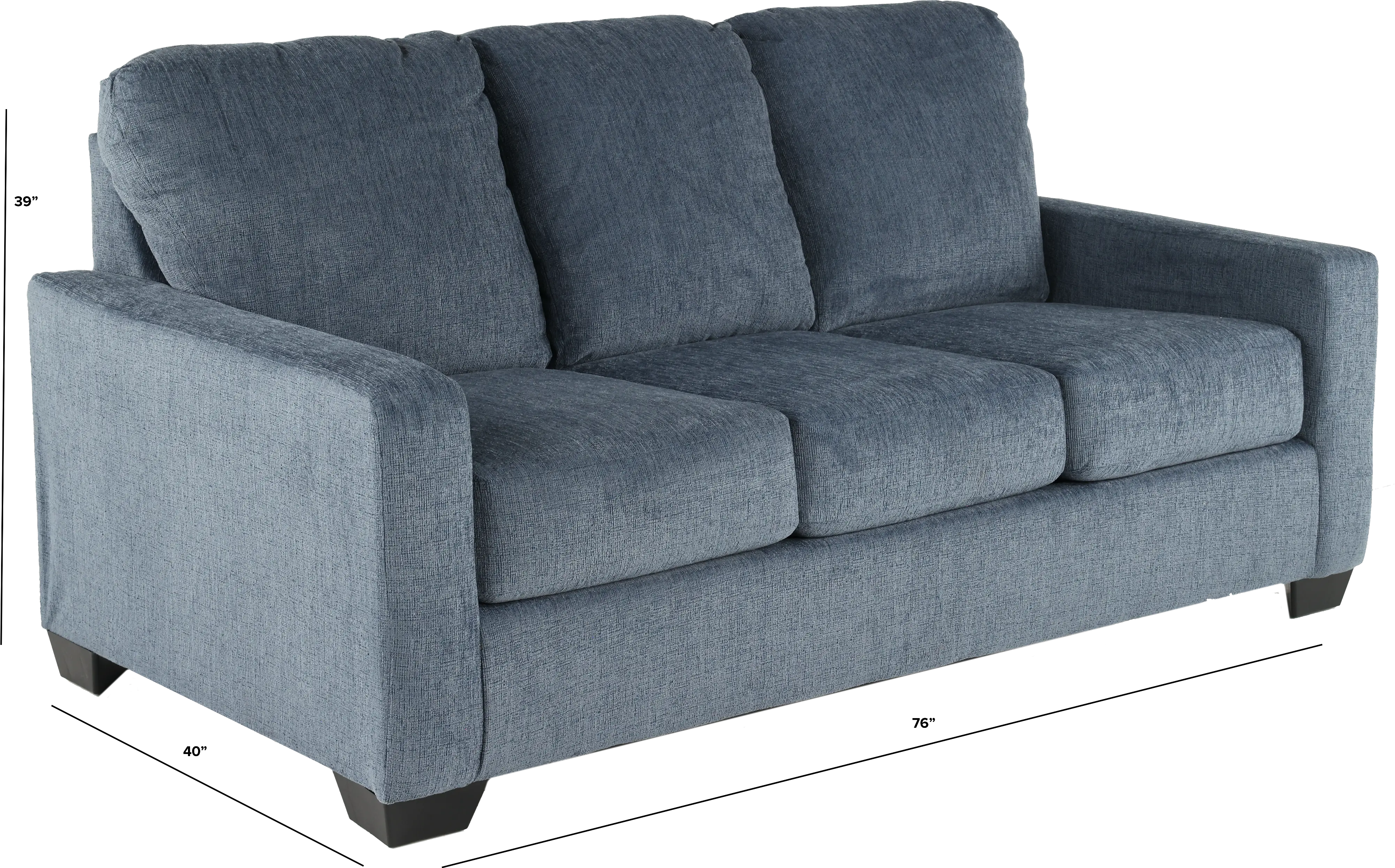 Rannis Navy Blue Full Sofa Bed-3