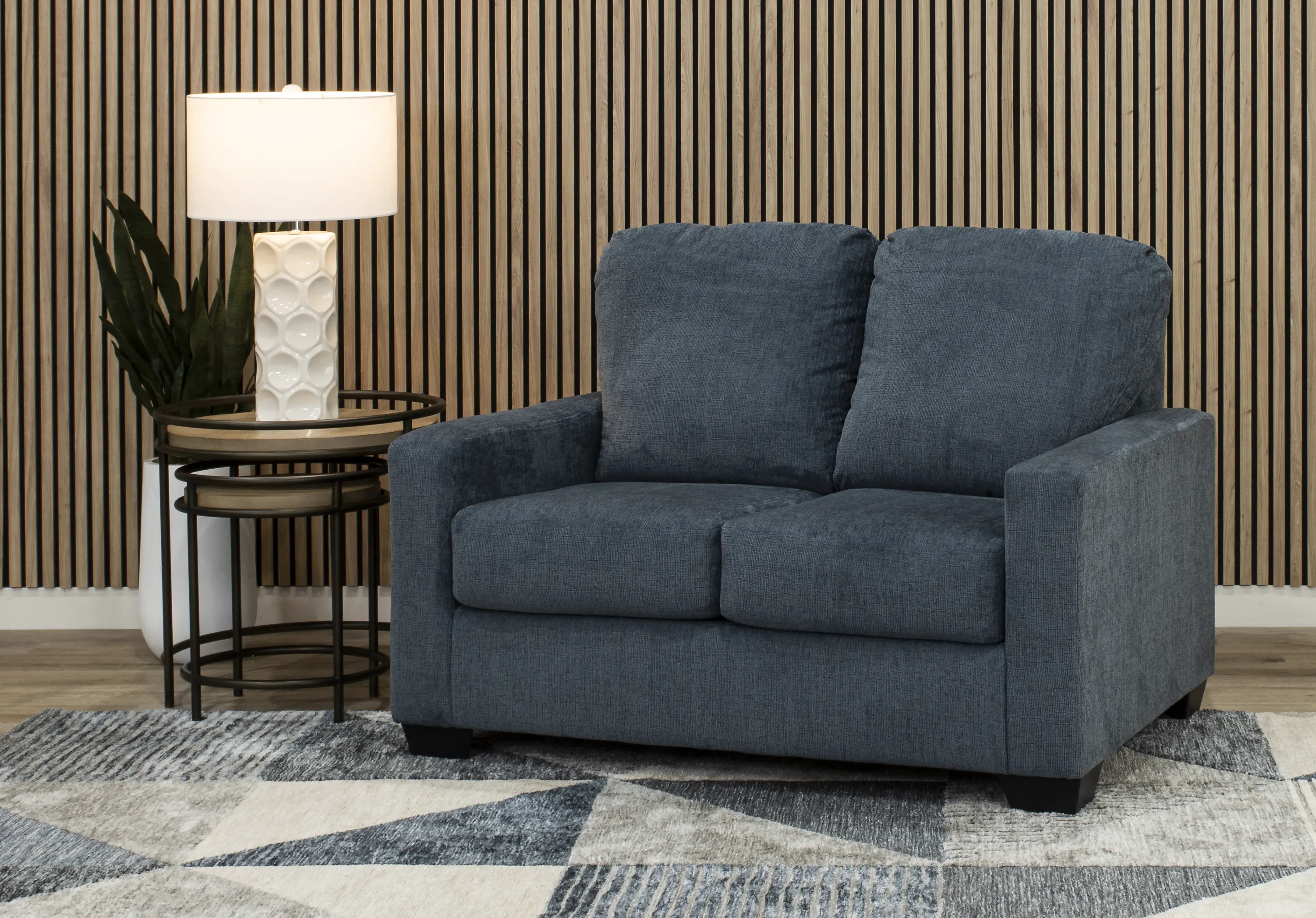 Rannis Navy Blue Twin Sofa Bed-2