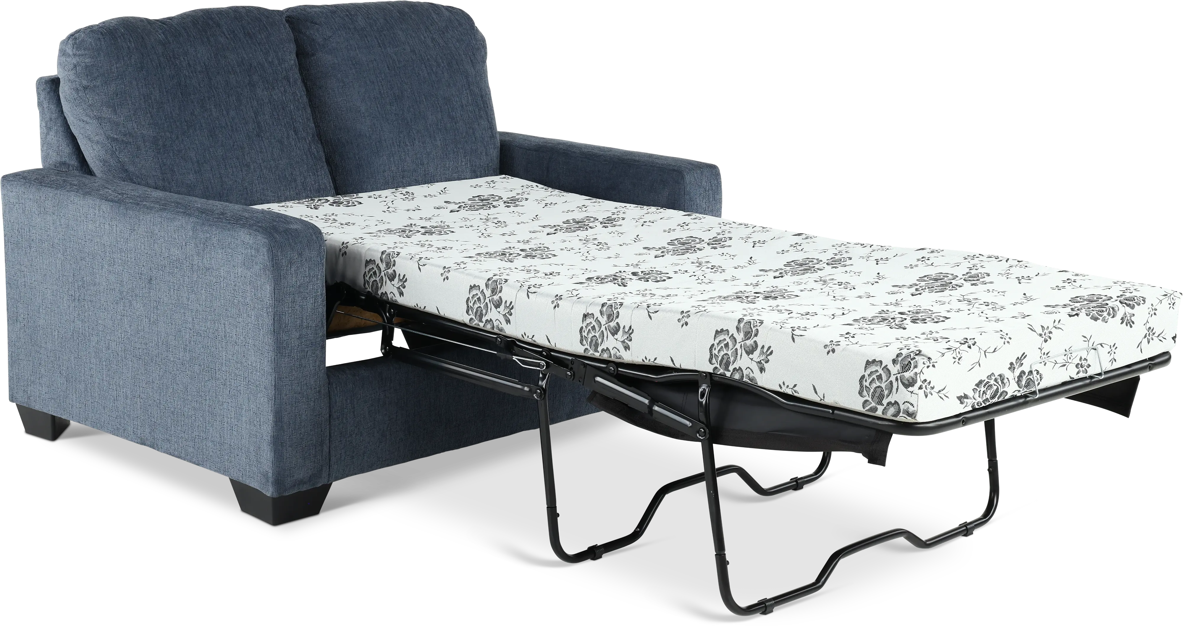 Rannis Navy Blue Twin Sofa Bed-4
