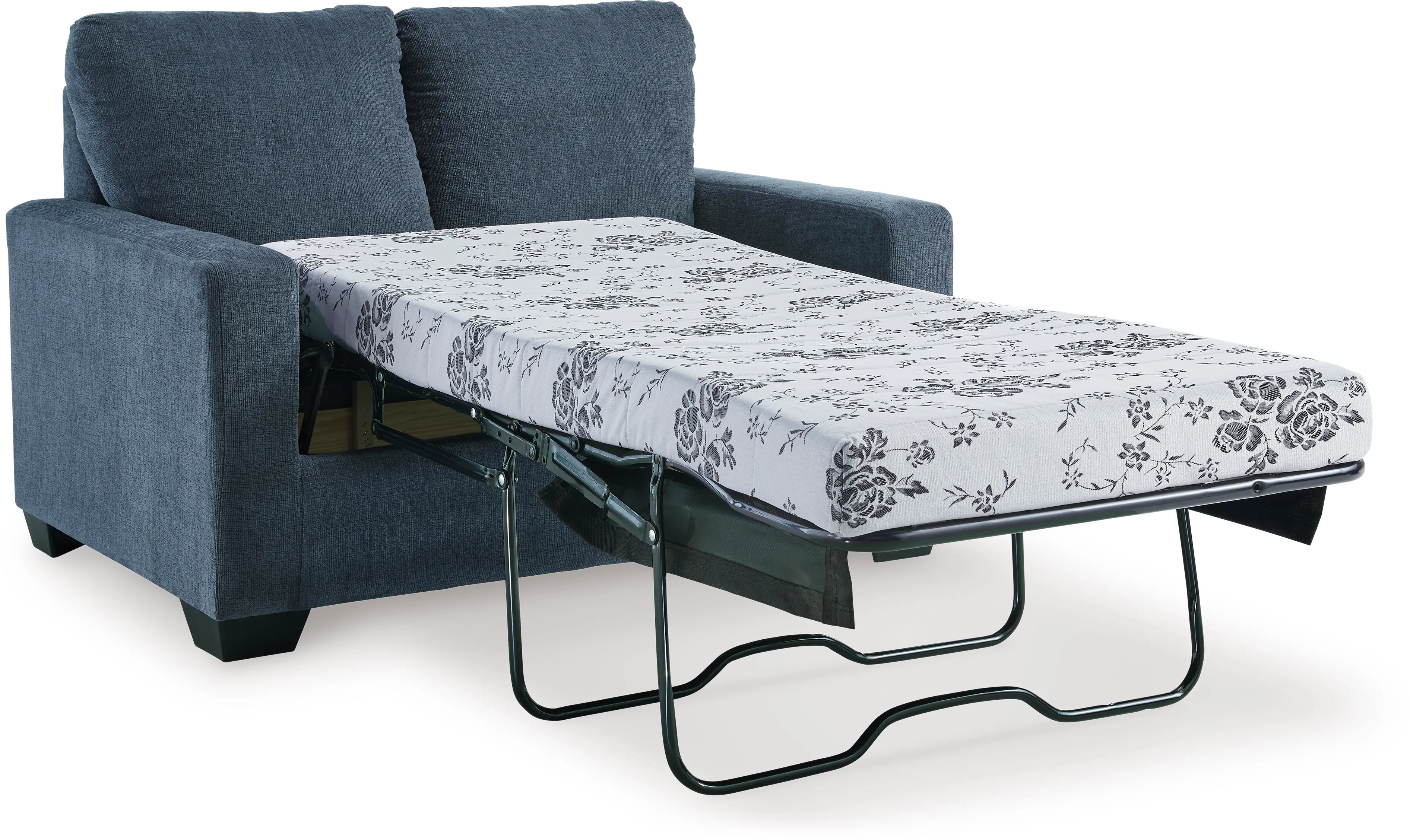 Rannis Navy Blue Twin Sofa Bed-5