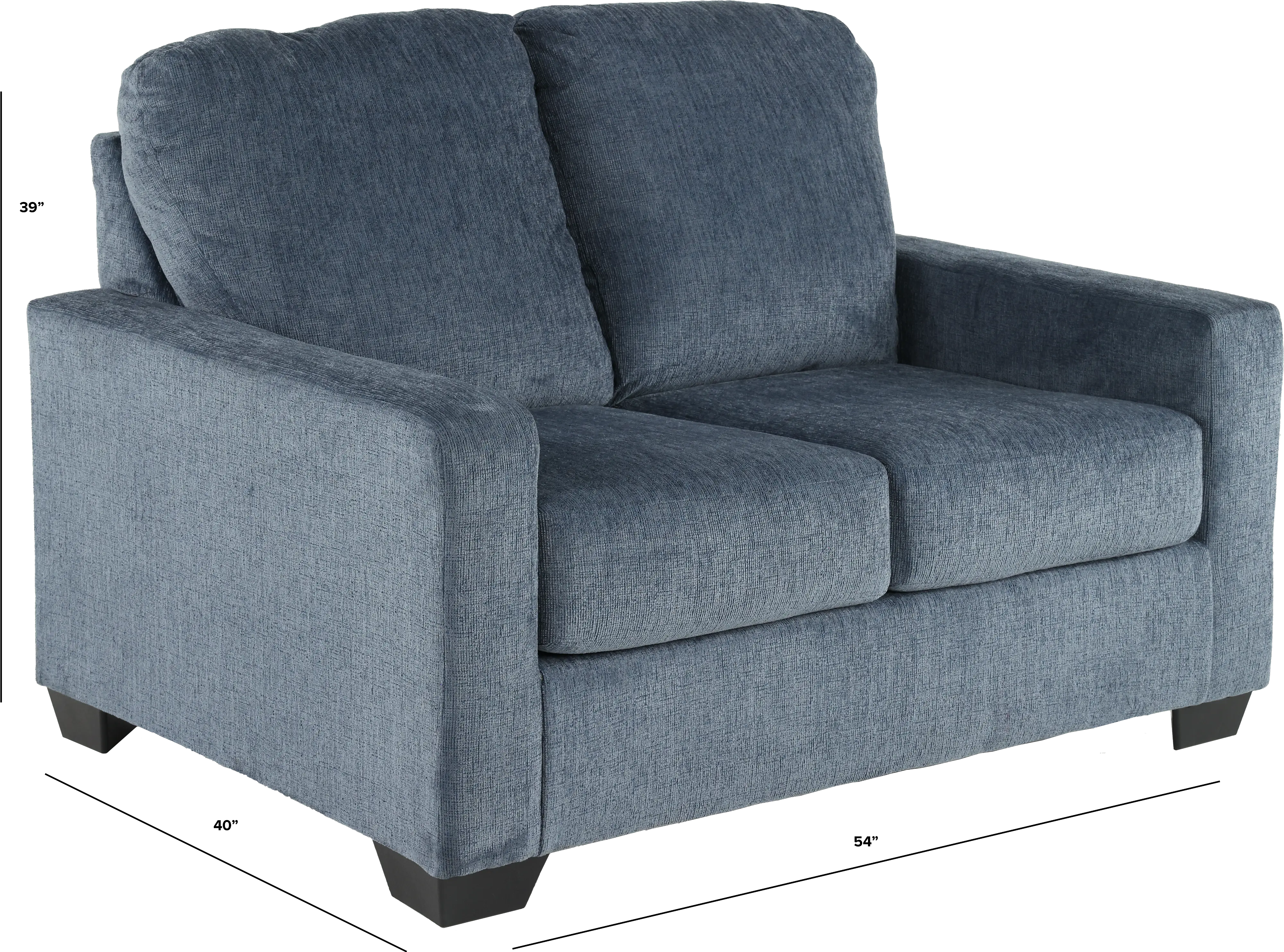 Rannis Navy Blue Twin Sofa Bed-3