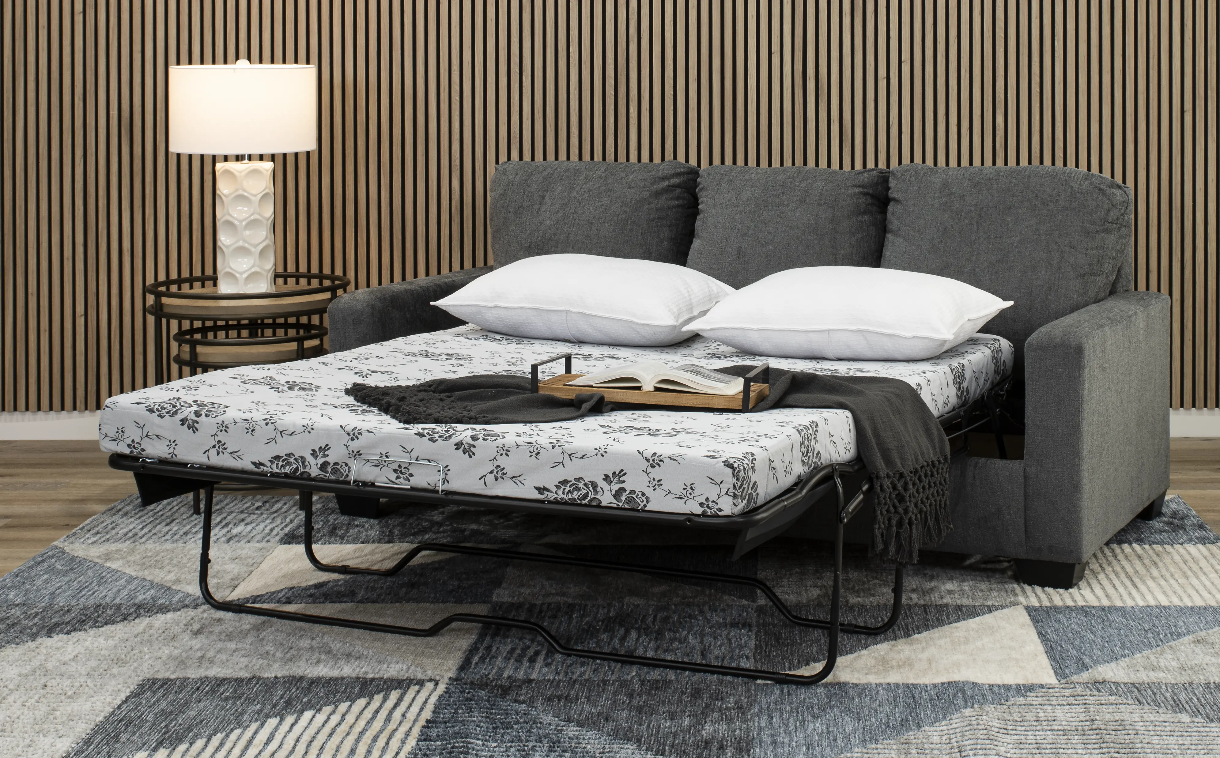 Rannis Pewter Gray Queen Sofa Bed-2