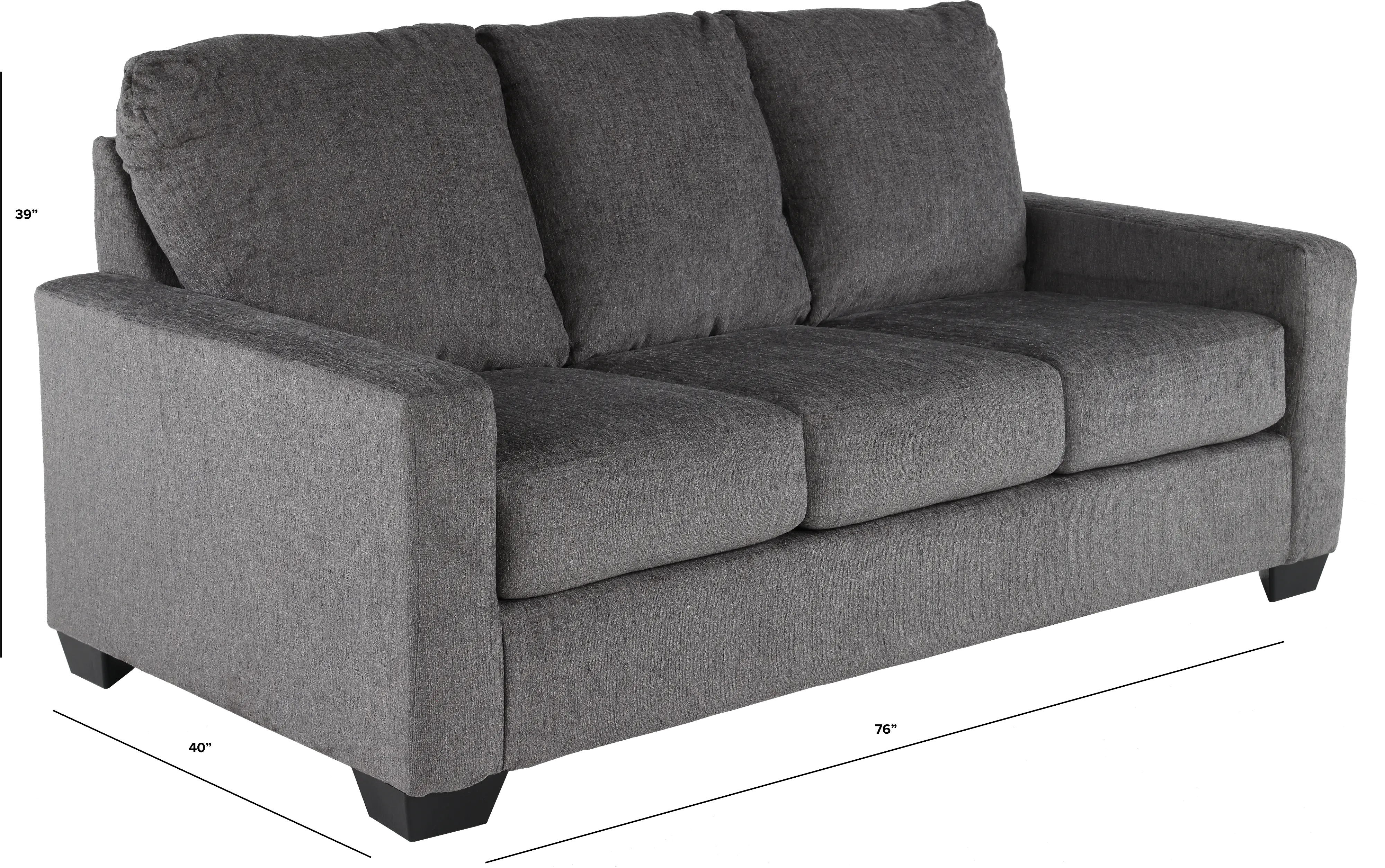 Rannis Pewter Gray Full Sofa Bed-3