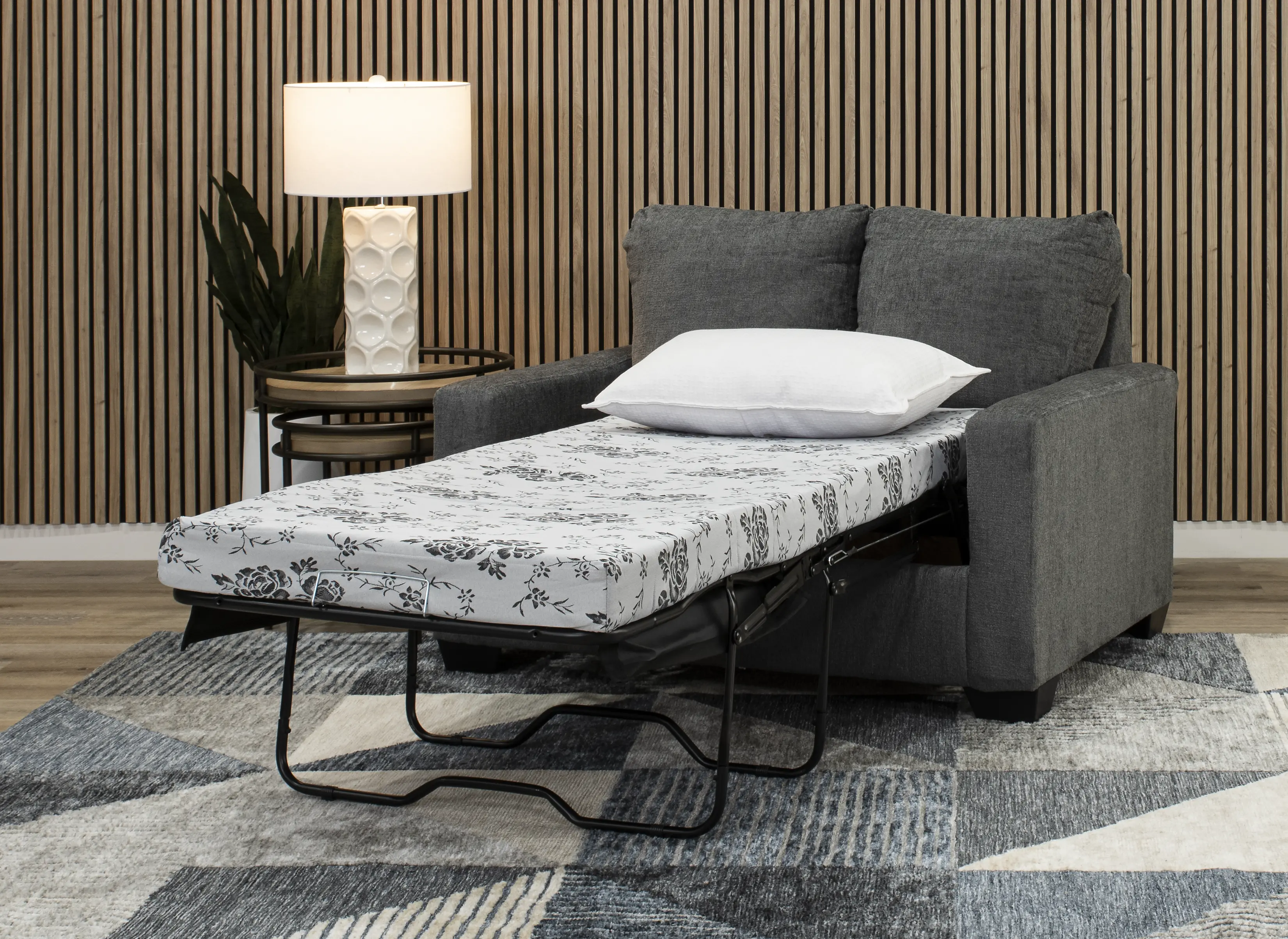 Rannis Pewter Gray Twin Sofa Bed-4