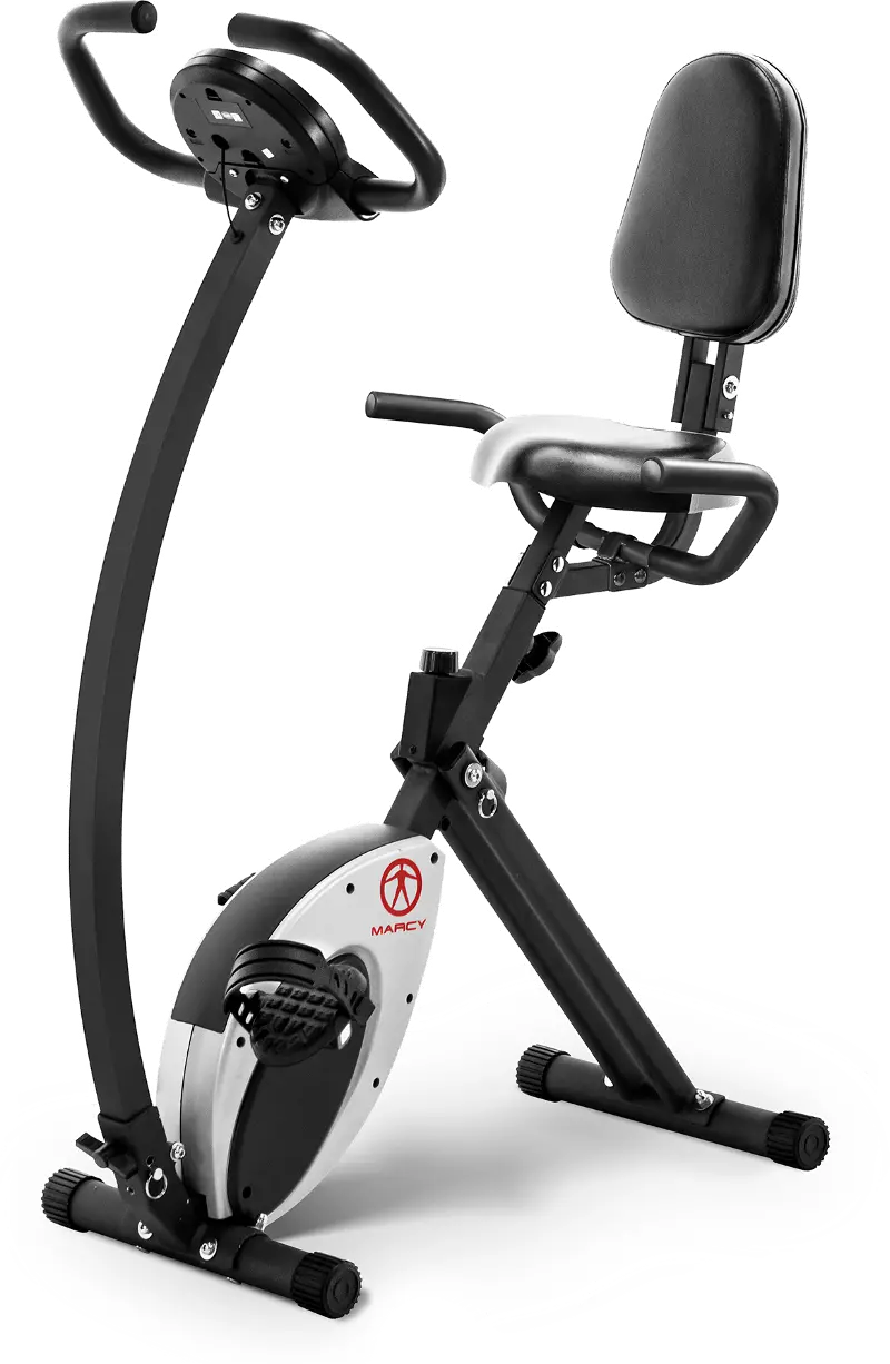 Marcy Foldable Exercise Bike with High Back Seat