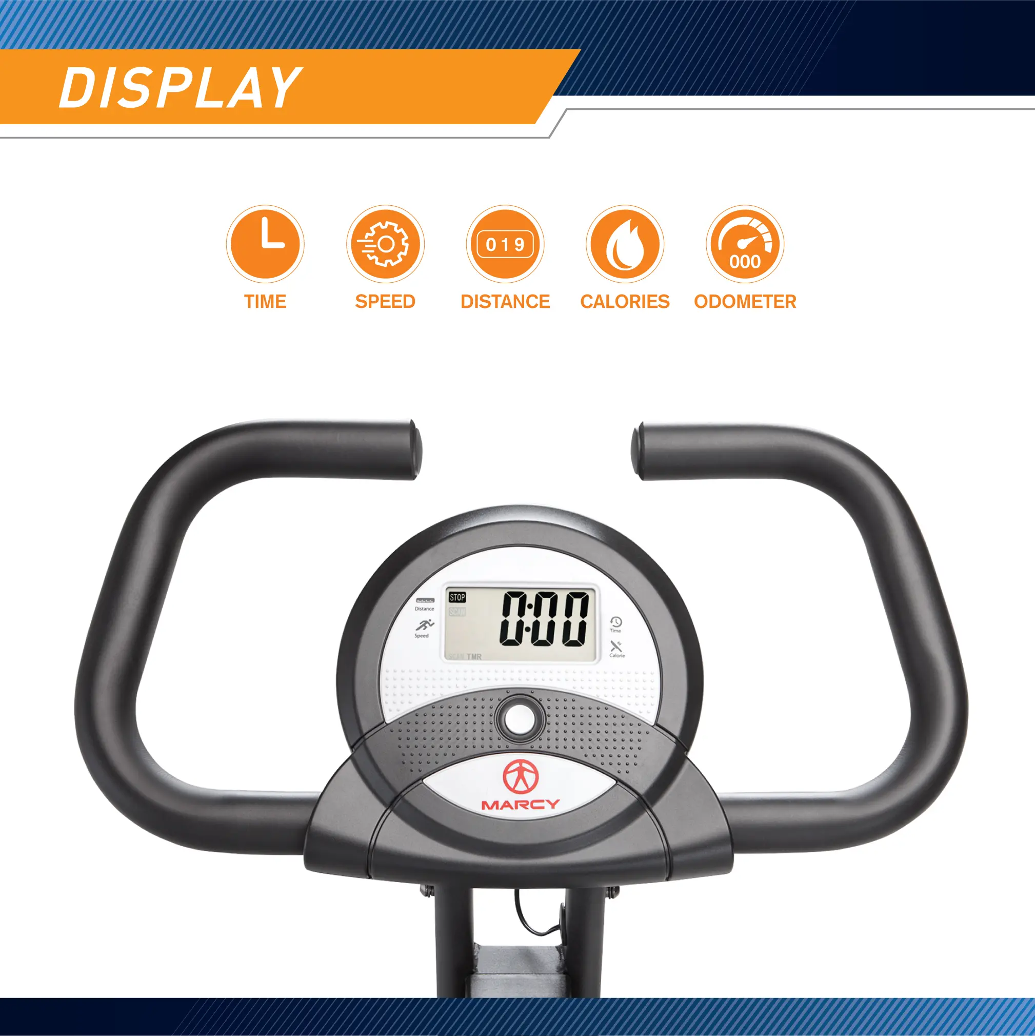 NS-654 Marcy Black Foldable Exercise Bike-2