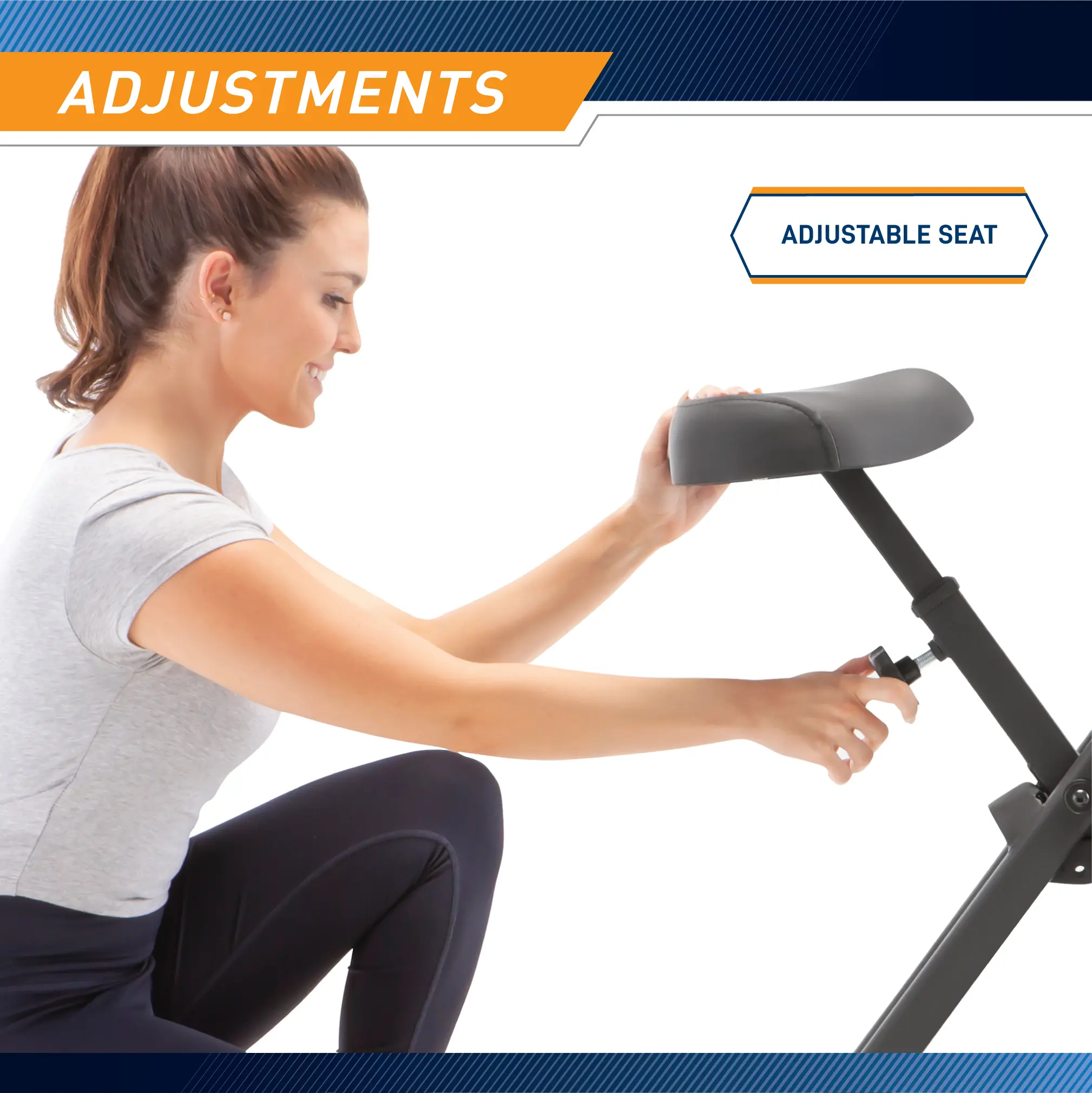 NS-654 Marcy Black Foldable Exercise Bike-4