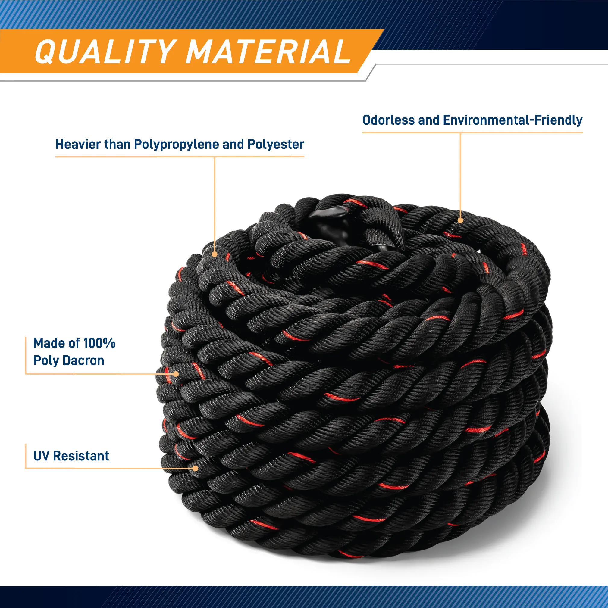 PRO-ZS01-1 PROIRON 30 Foot Battle Rope-7