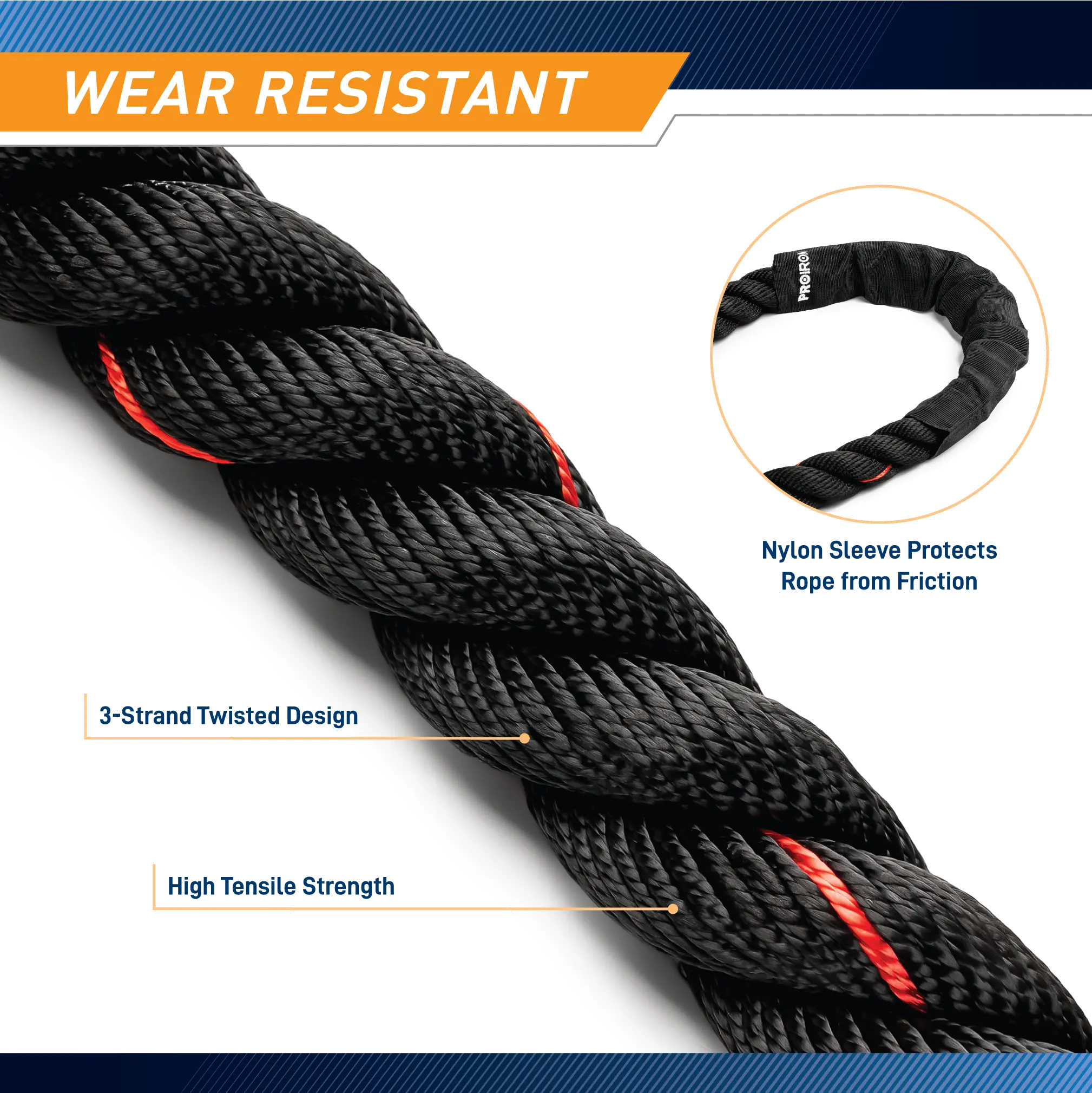 PRO-ZS01-2 PROIRON 40 Foot Battle Rope-4