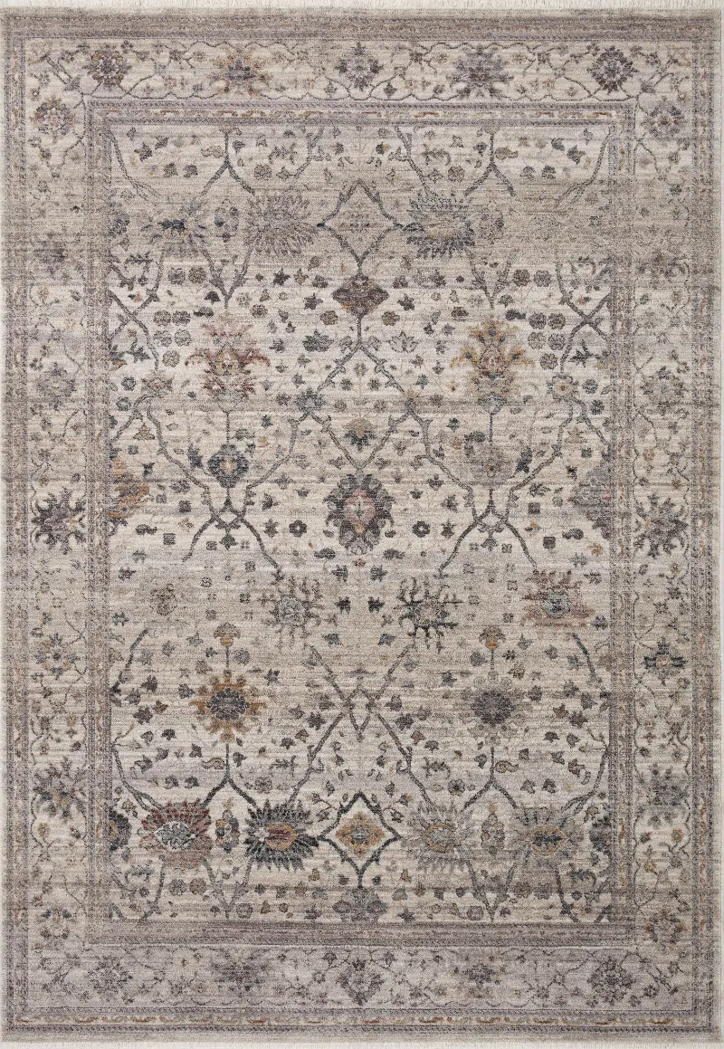 Lyra 5 x 8 Pebble Gray Multicolor Area Rug