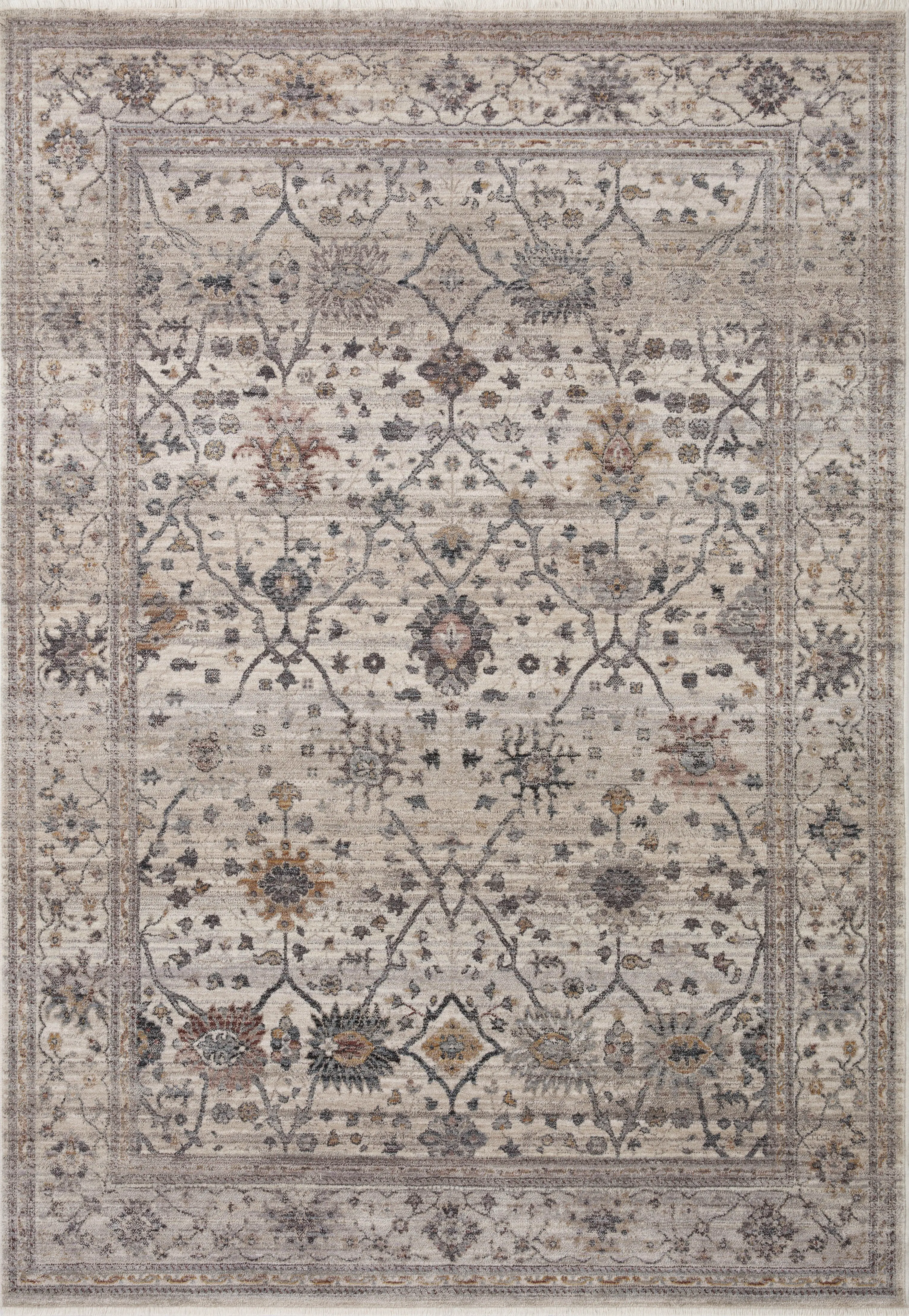 LYR-O4PEB/MUL7.10X10 Lyra 8 x 10 Pebble Gray Multicolor Area Rug-1