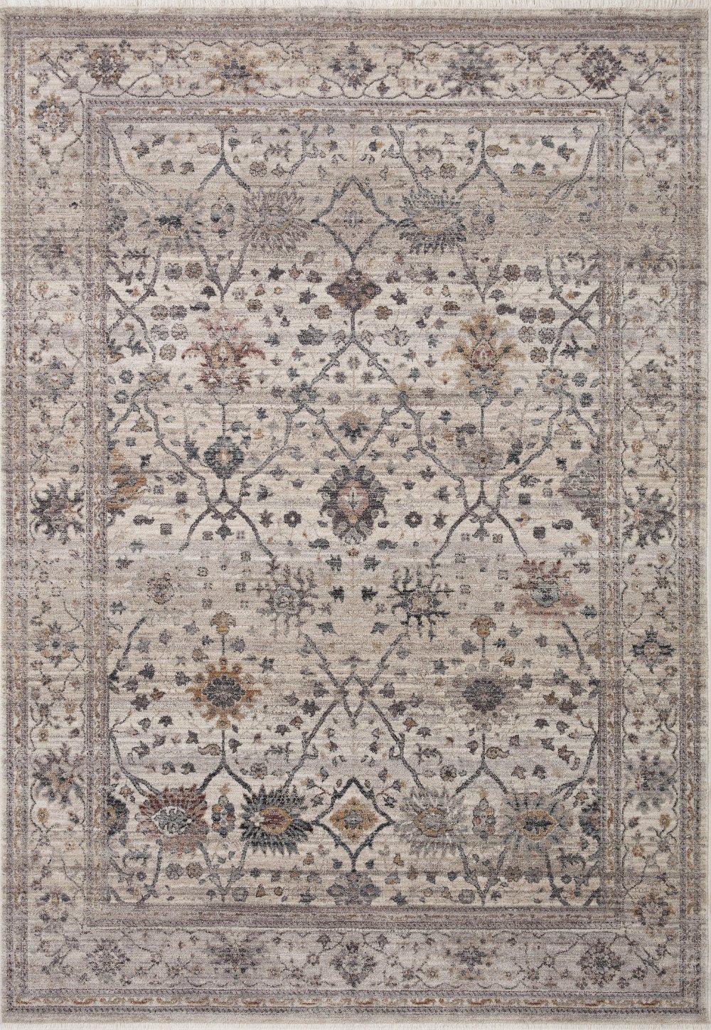 Lyra 8 x 10 Pebble Gray Multicolor Area Rug