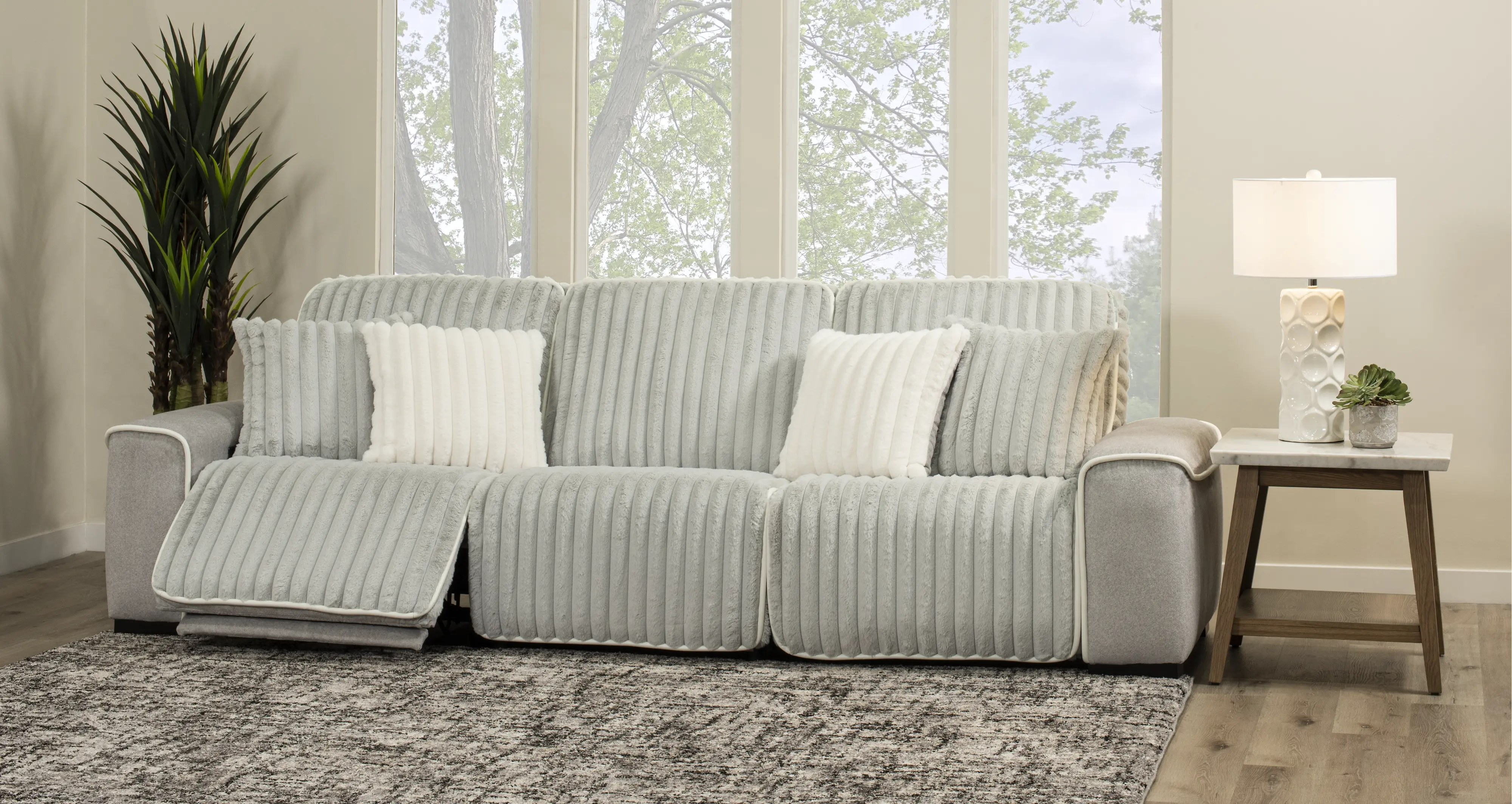 Presley Fog Gray Power Reclining Sofa-2