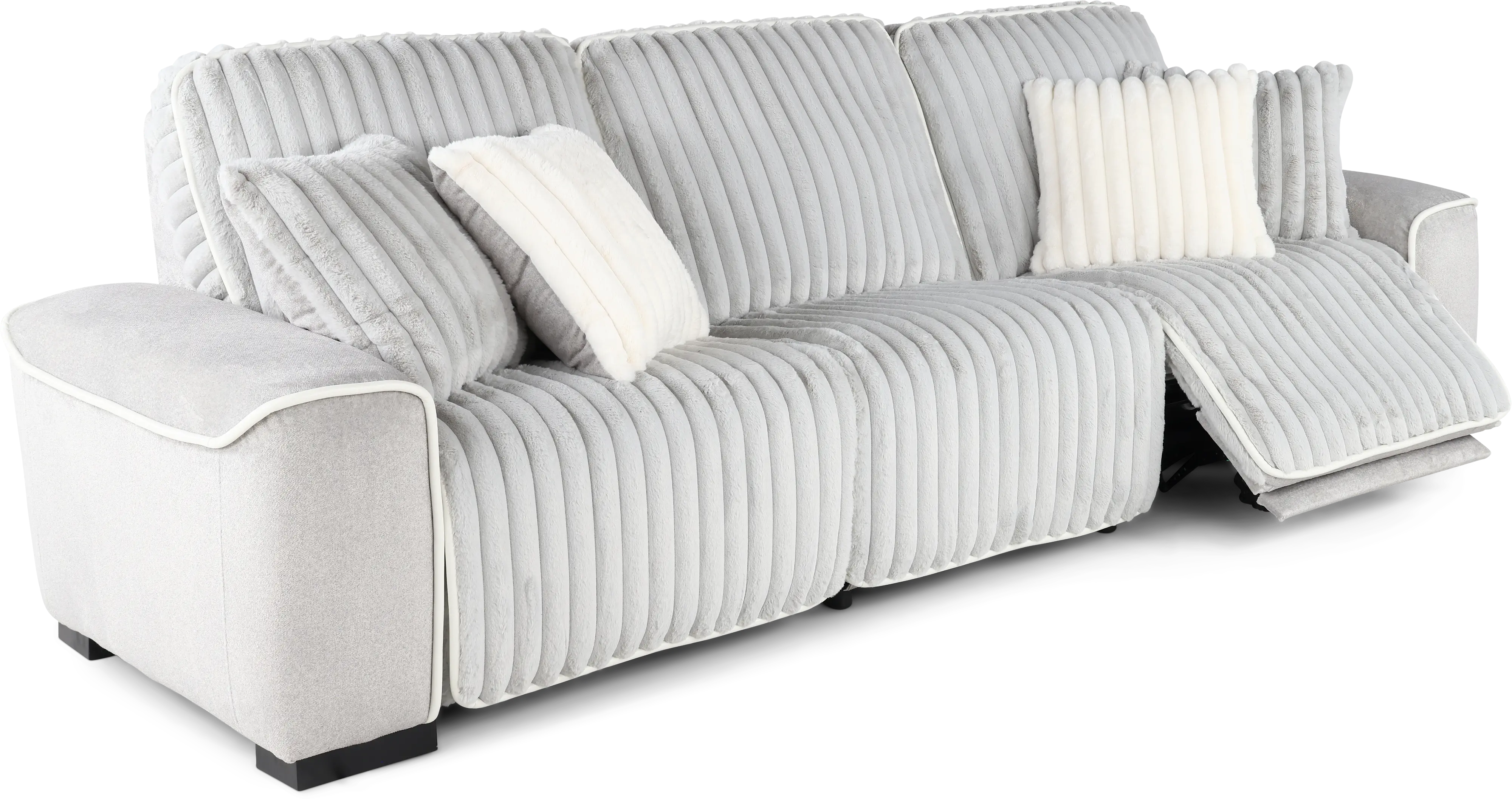 Presley Fog Gray Power Reclining Sofa-5