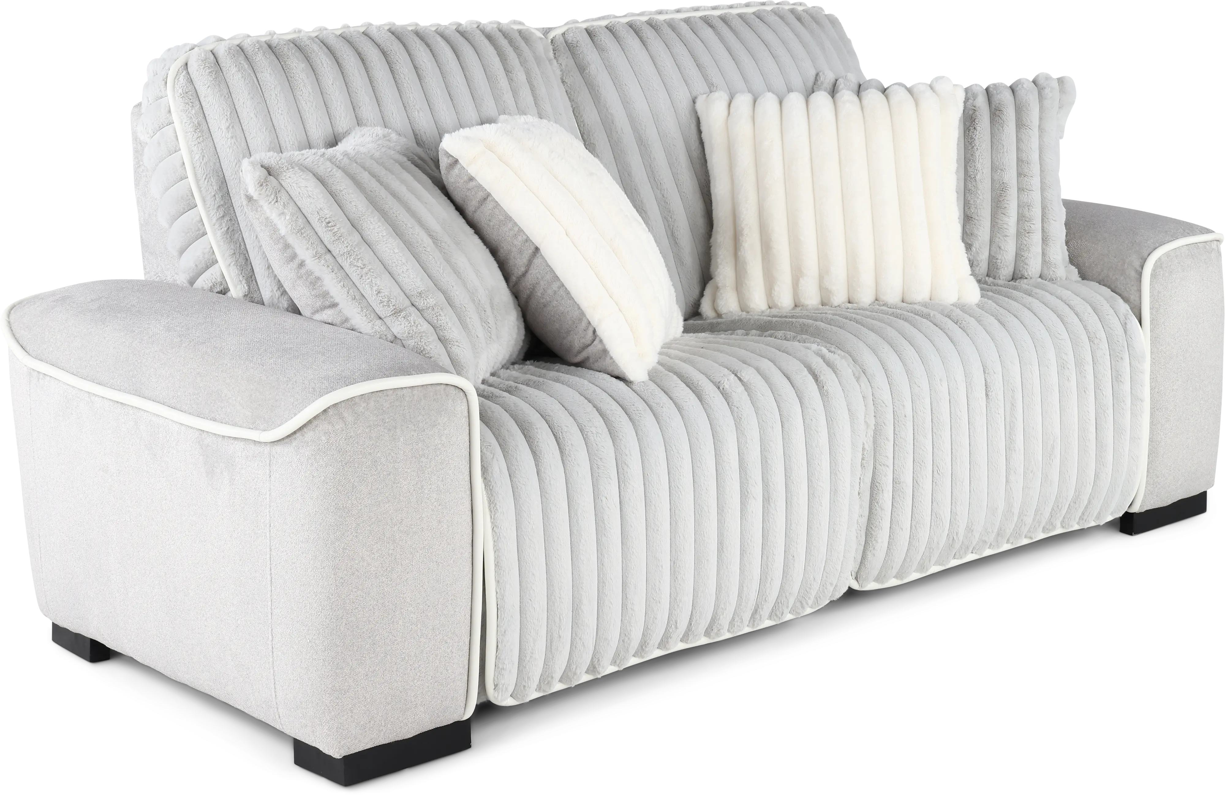 Presley Fog Gray Power Reclining Loveseat-5