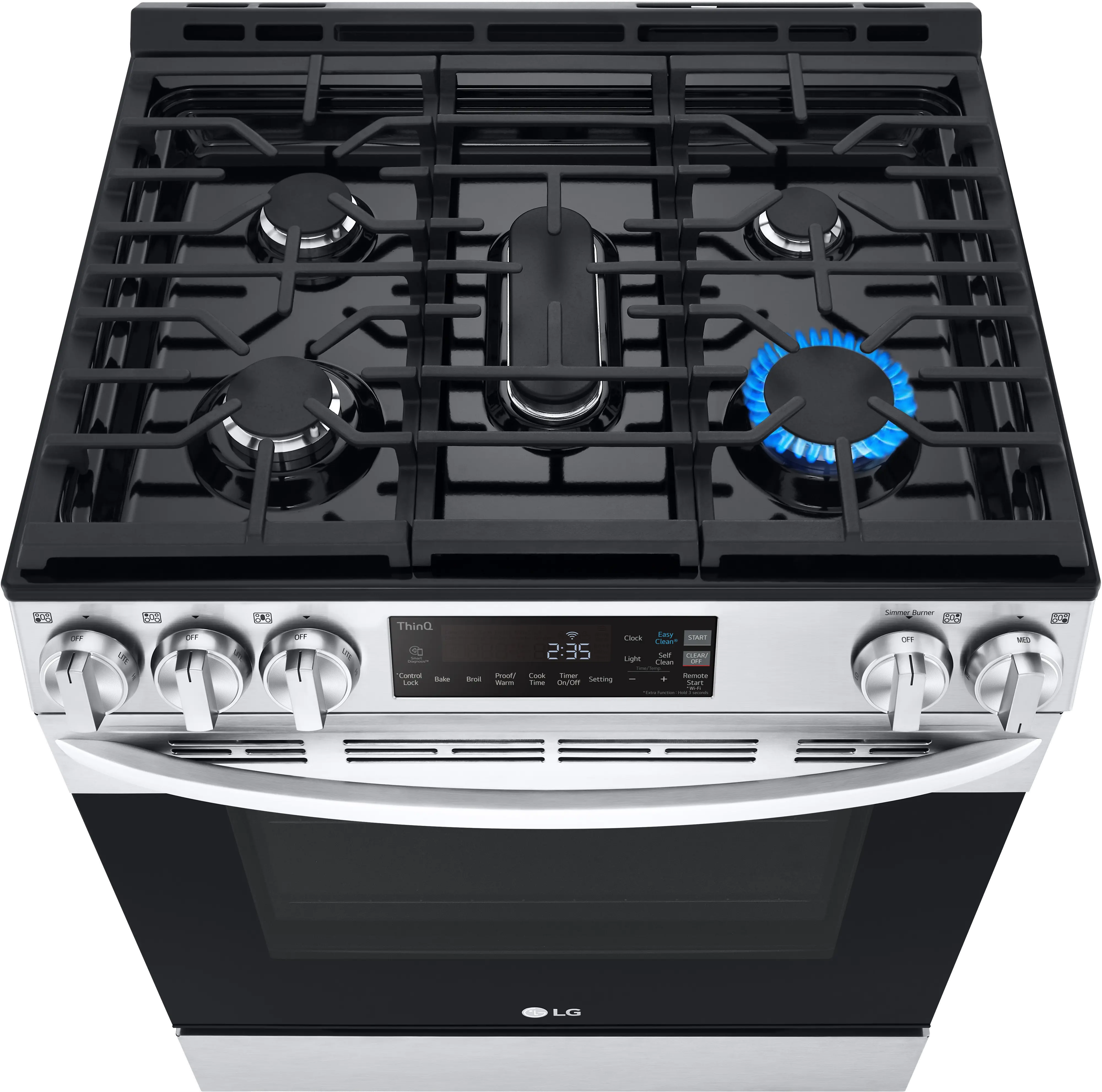 LSGL5831F LG 5.8 Cu Ft Front Control Gas Range - Stainless Steel-3