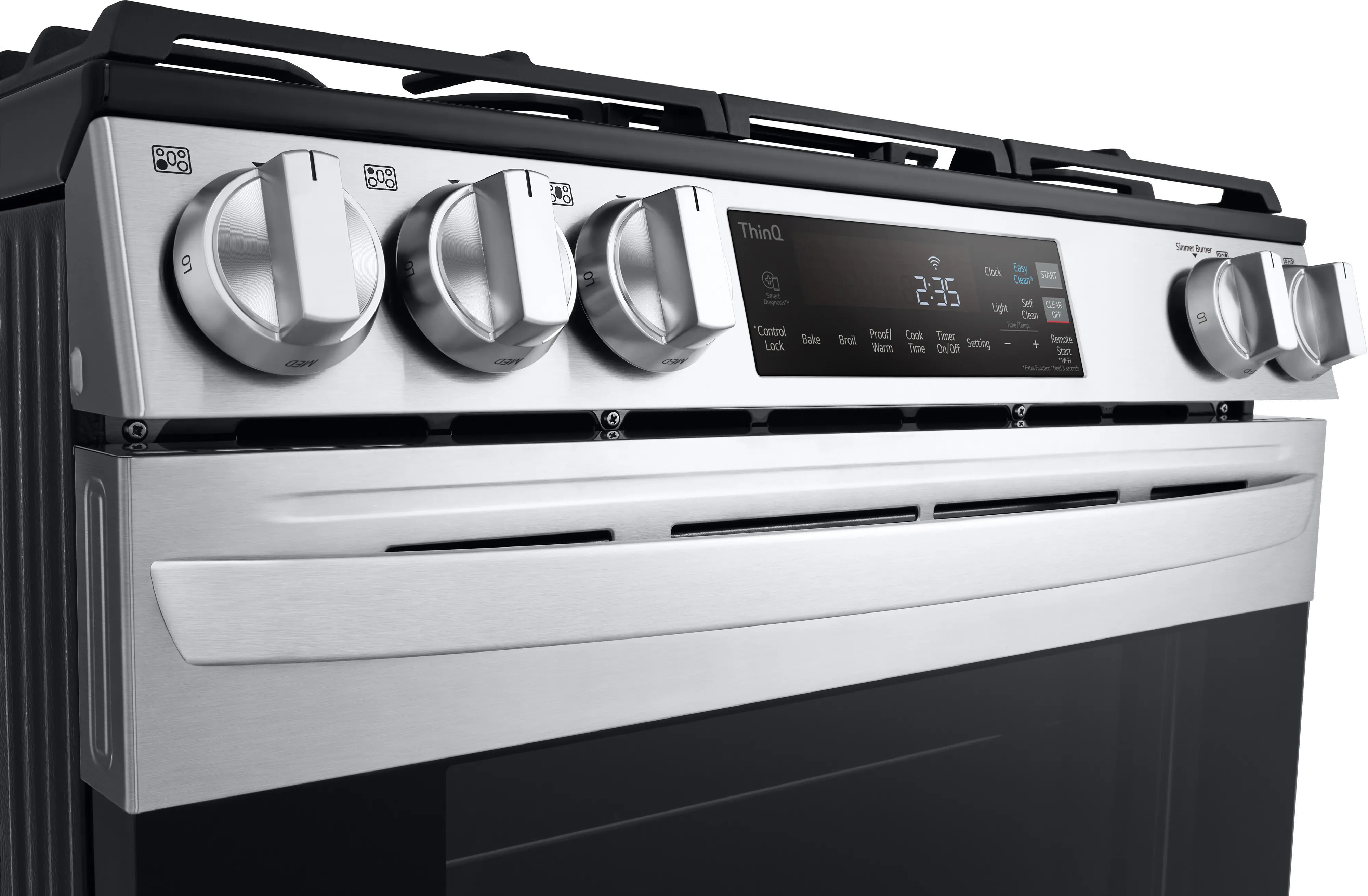 LSGL5831F LG 5.8 Cu Ft Front Control Gas Range - Stainless Steel-2