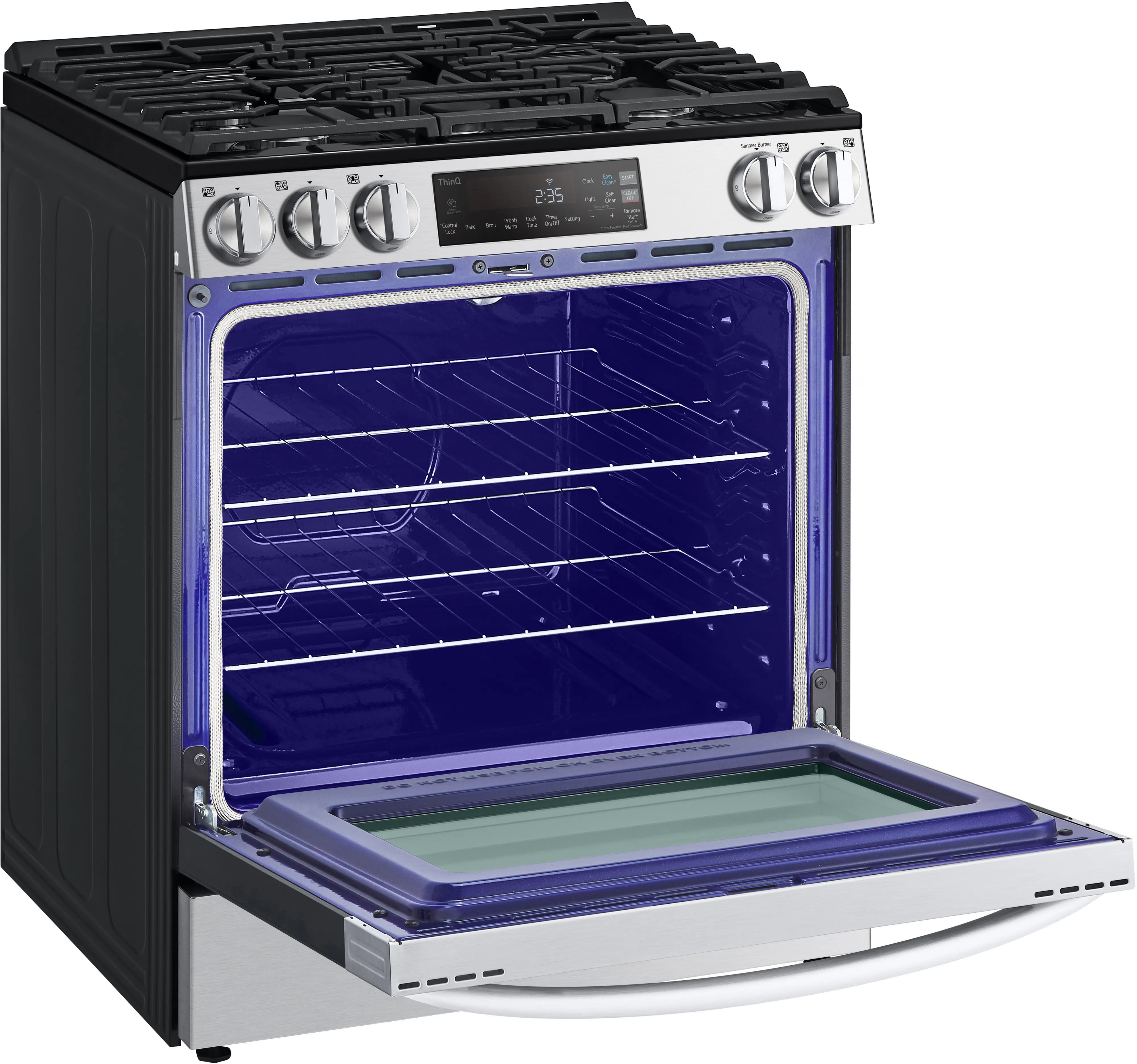 LSGL5831F LG 5.8 Cu Ft Front Control Gas Range - Stainless Steel-5