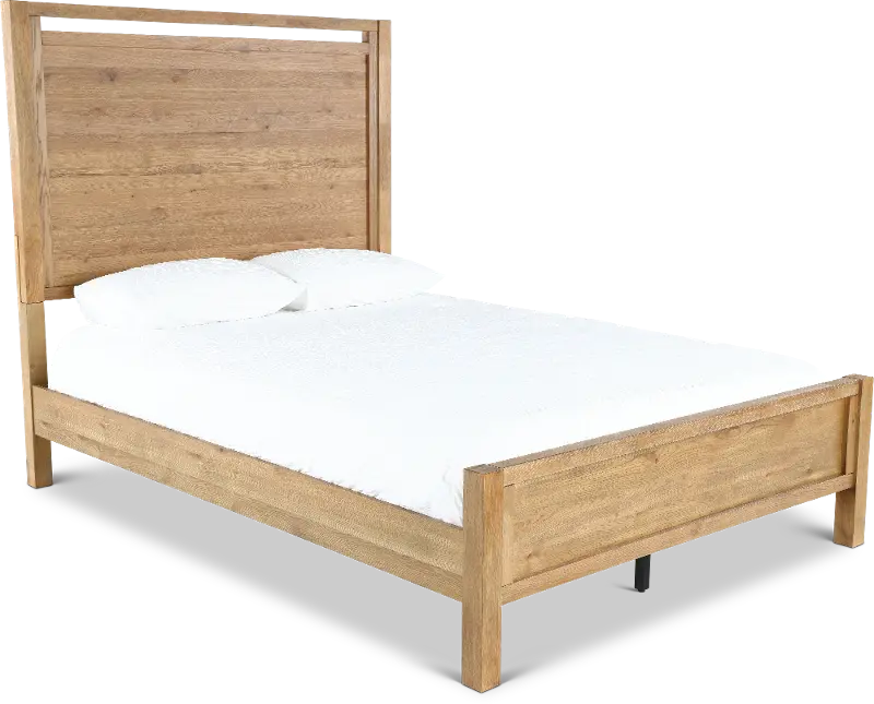 Boho Sandstone Tan Queen Panel Bed