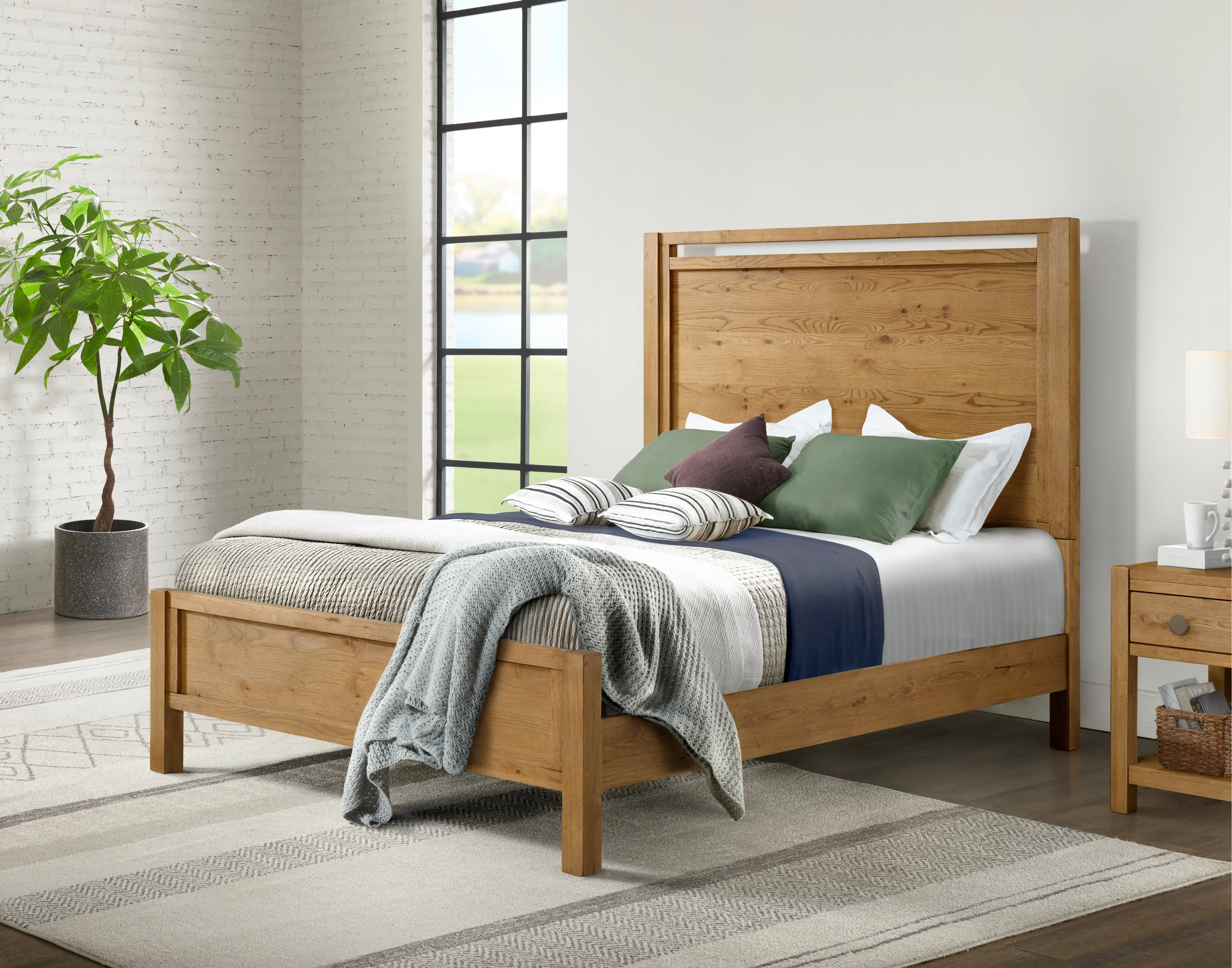 Boho Sandstone Tan King Panel Bed-2