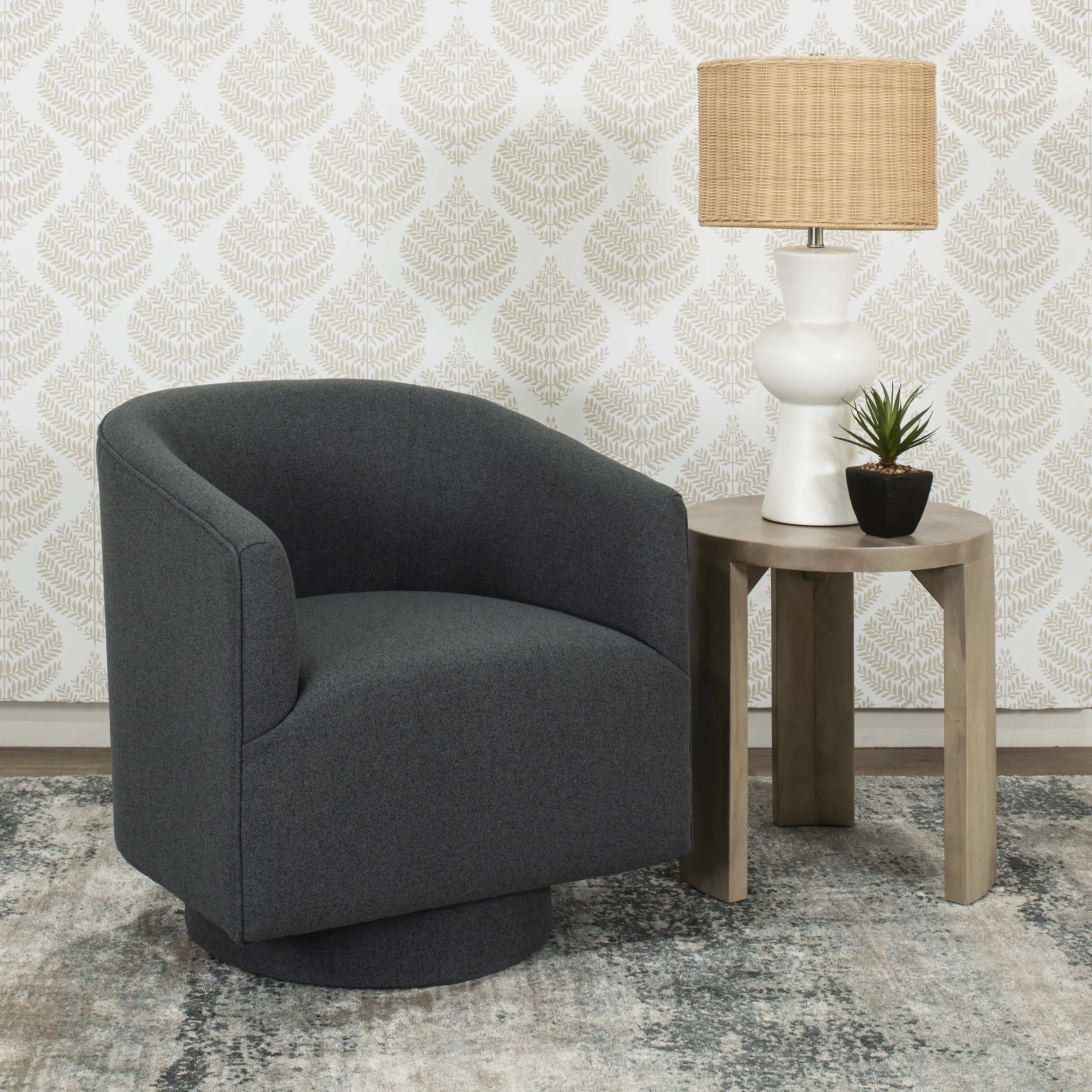 Brylee Blue Swivel Accent Chair-2