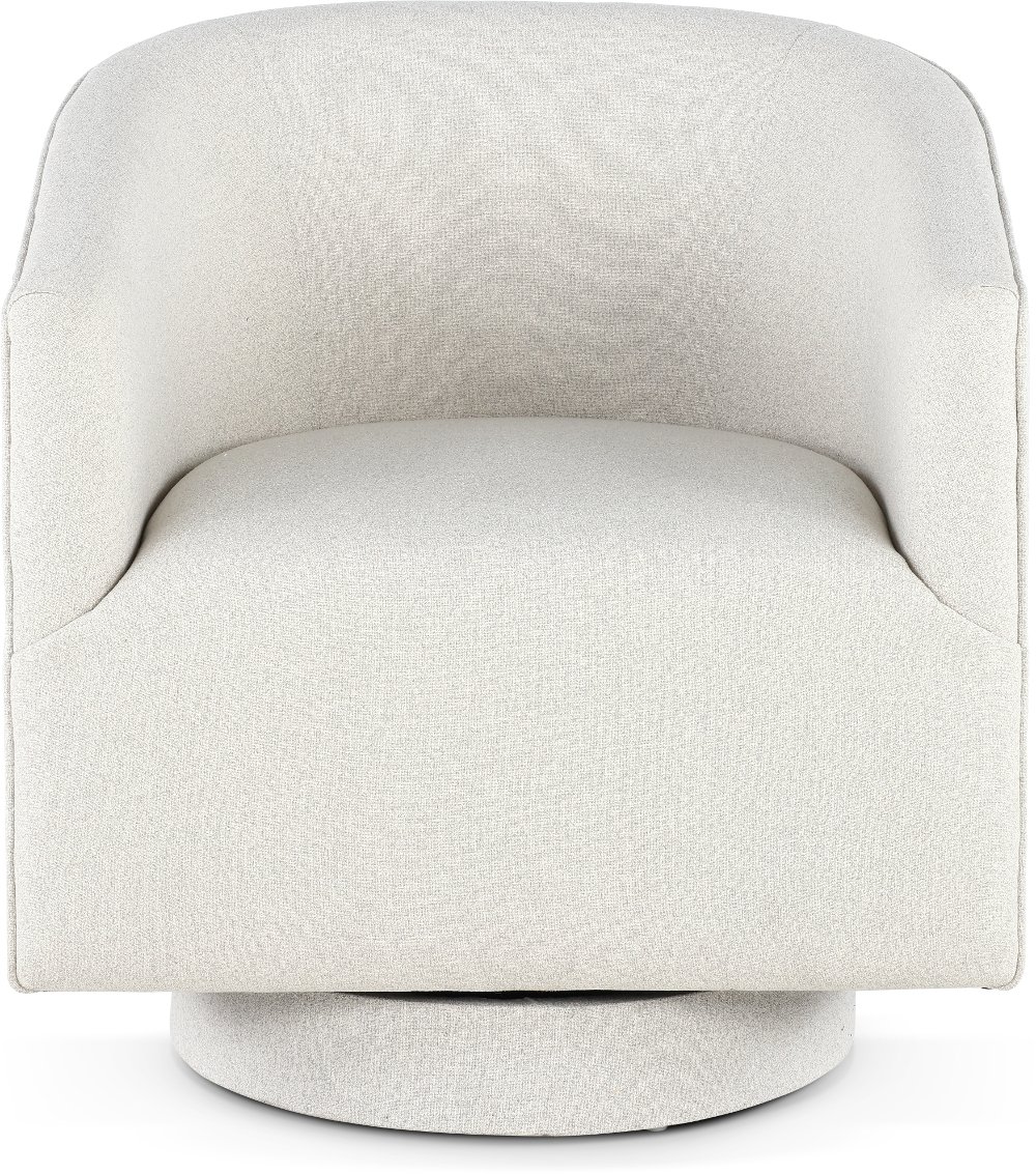 Brylee White Swivel Accent Chair