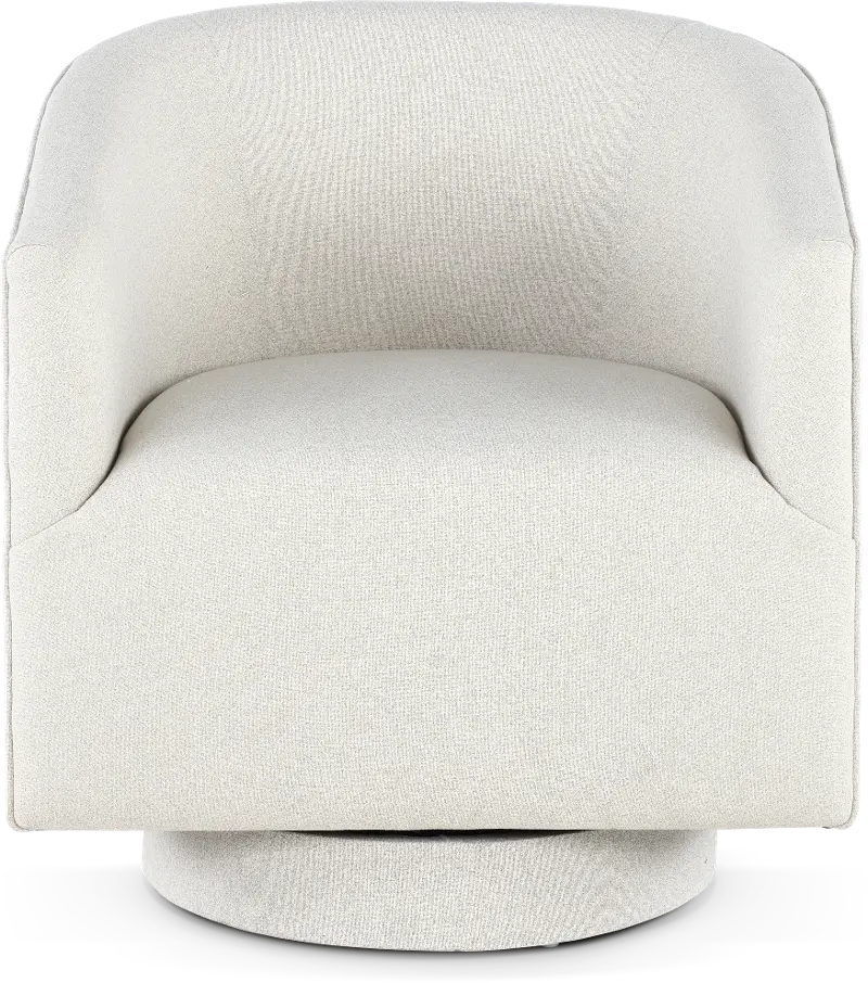 Brylee White Swivel Accent Chair