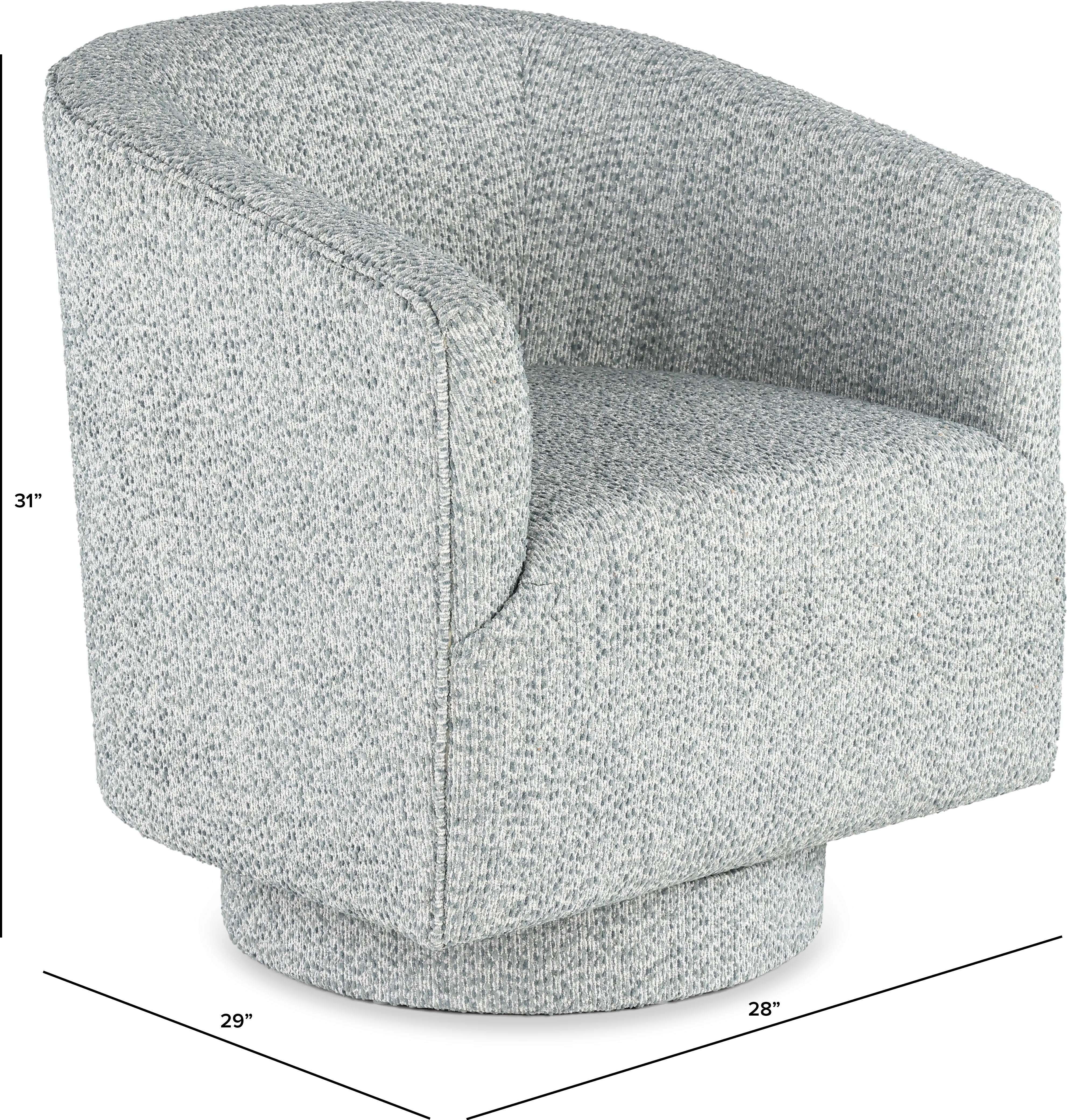 Brylee Gray Swivel Accent Chair-3