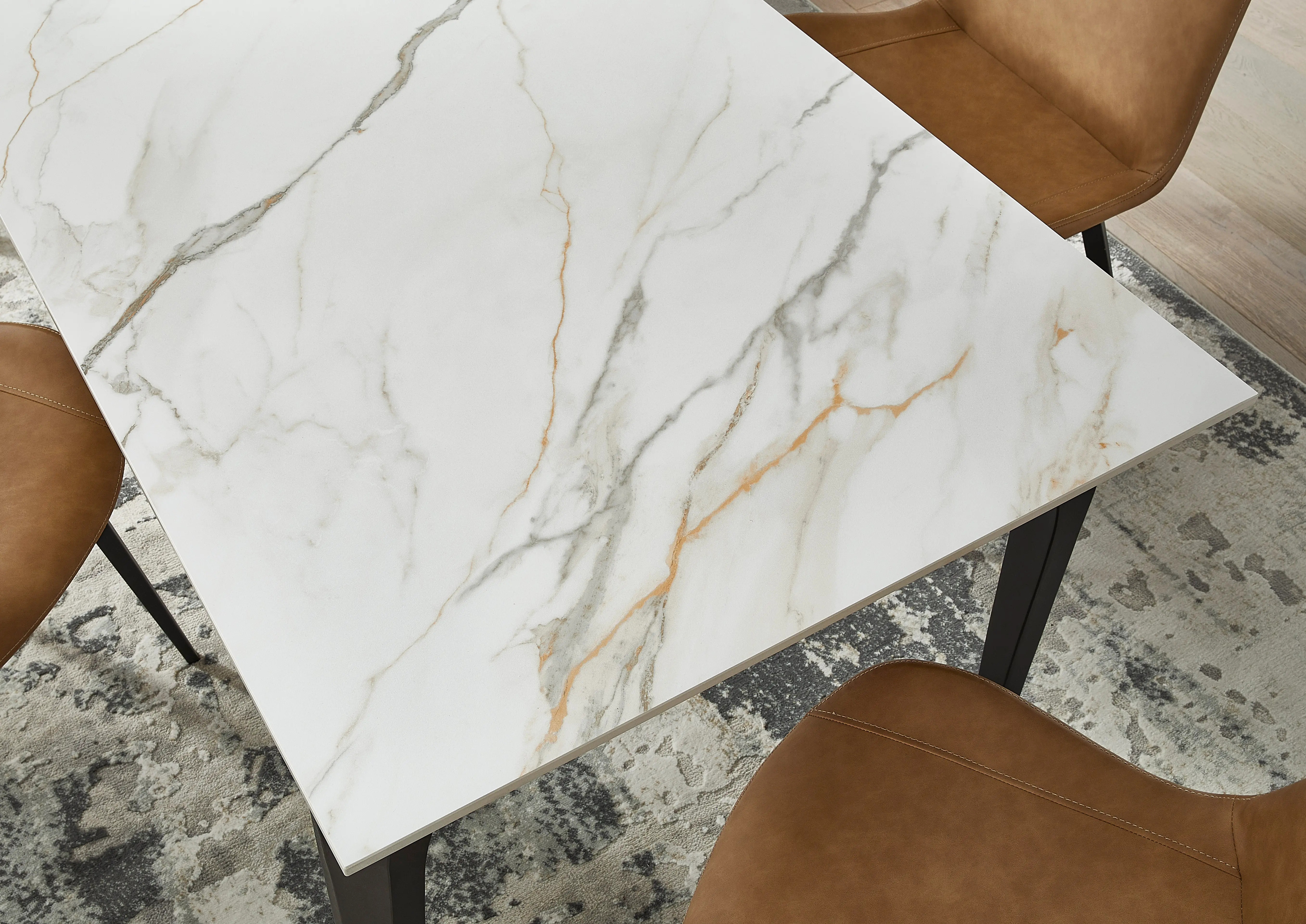 Nicoya White Stone 5 Piece Dining Set-3