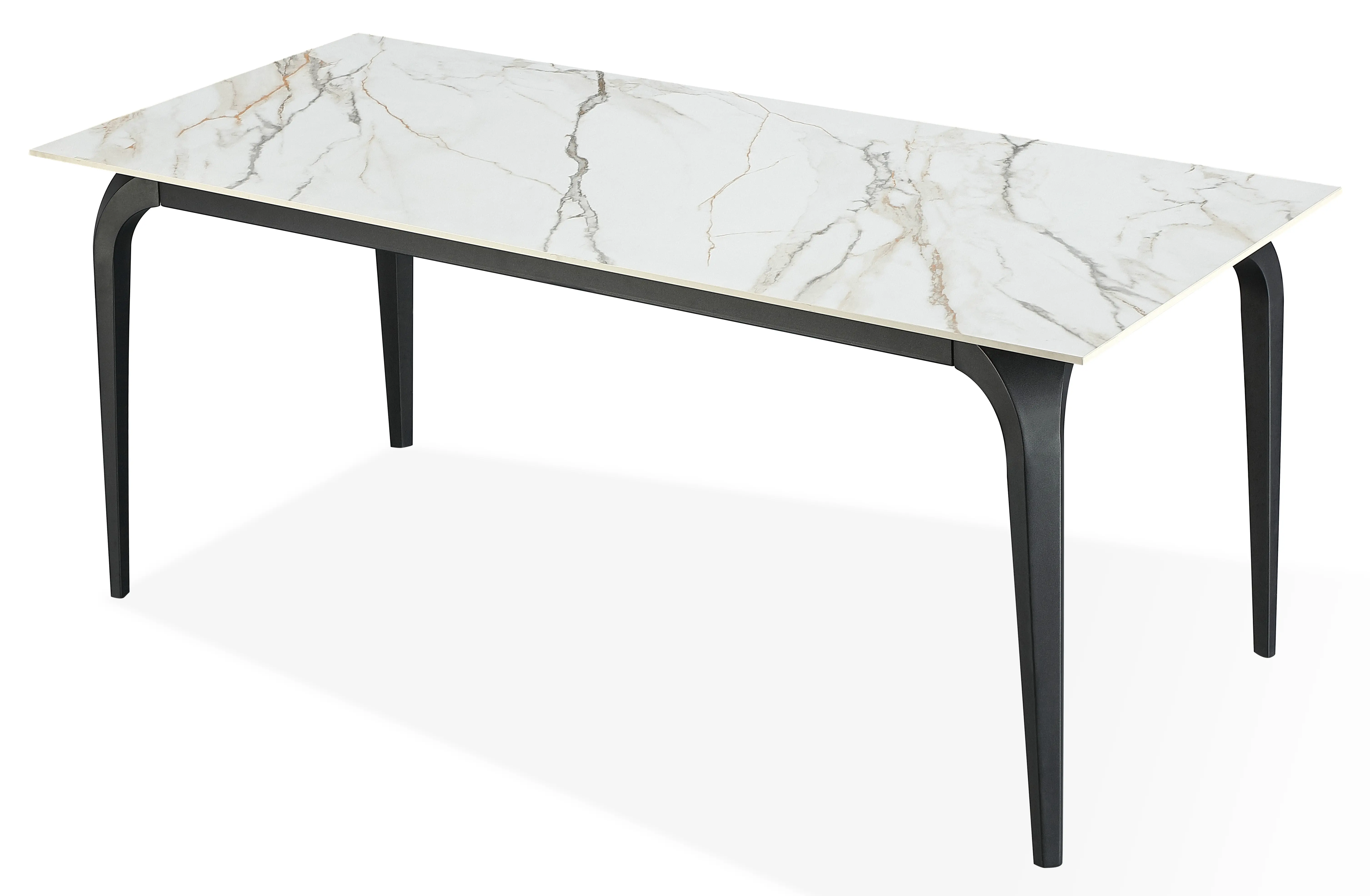 Nicoya White Stone and Metal Dining Table-1