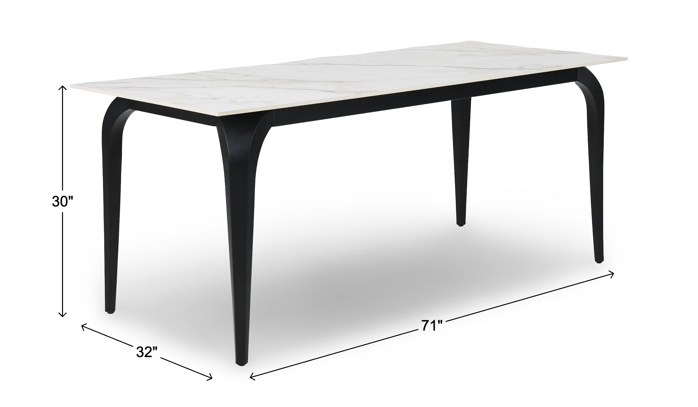 Nicoya White Stone and Metal Dining Table-4