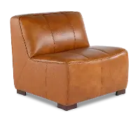 Denver Tobacco Brown Leather Modular Armless Chair