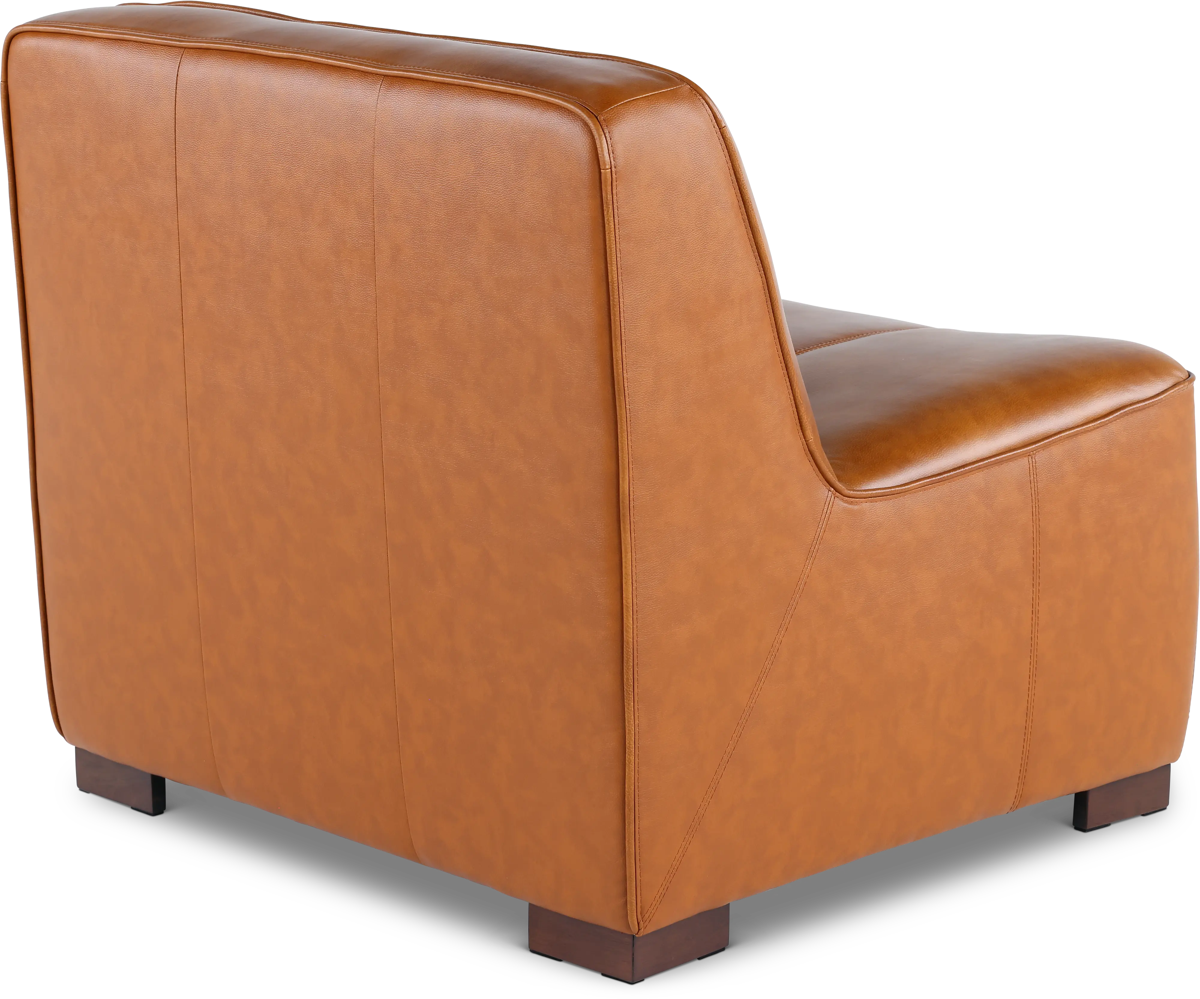 Denver Tobacco Brown Leather Modular Armless Chair-6