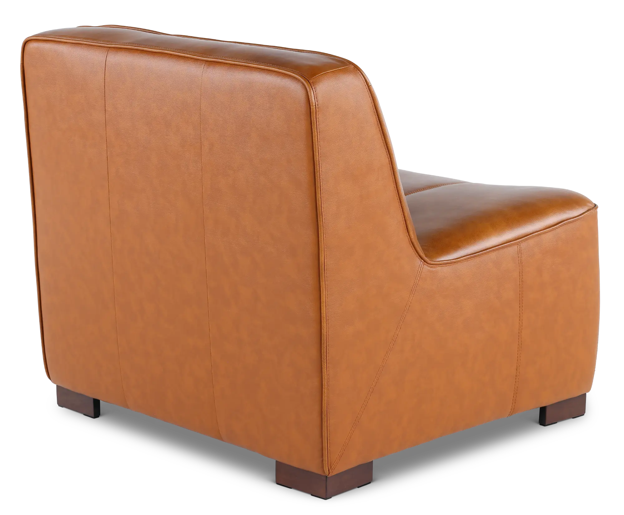 tobacco leather armchair Denver Tobacco Brown Leather Modular Armless Chair
