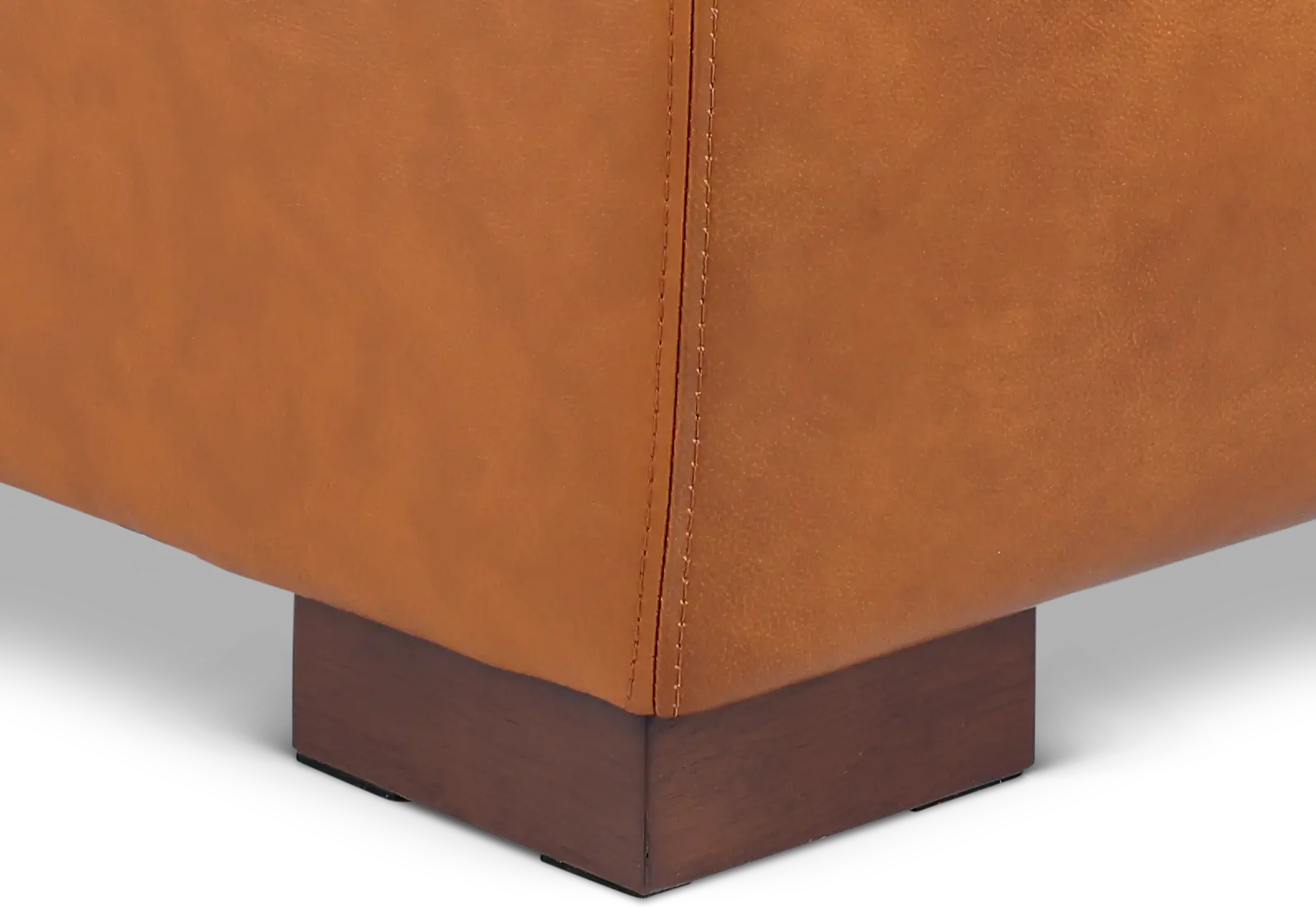 Denver Tobacco Brown Leather Modular Armless Chair-8