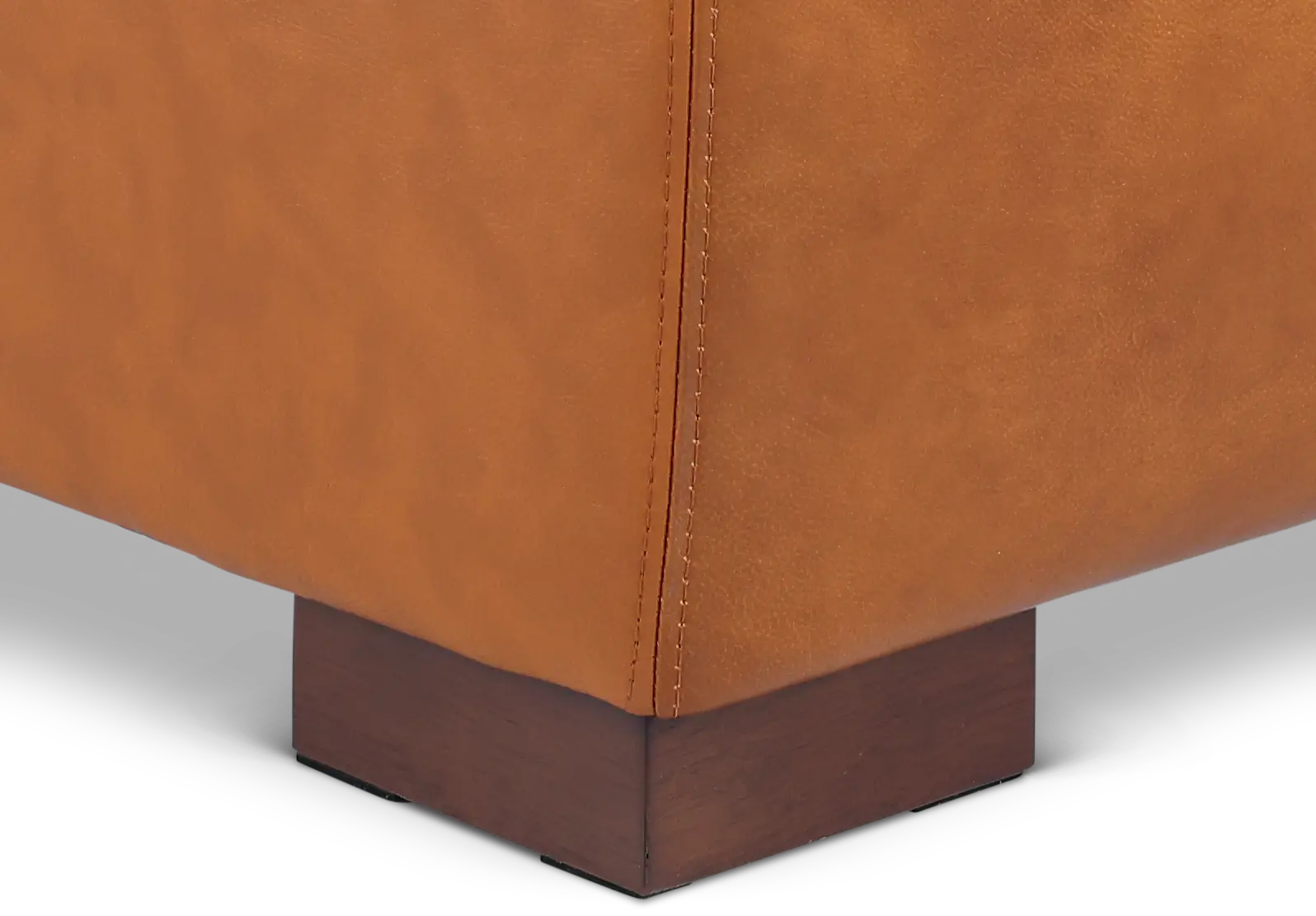 Denver Tobacco Brown Leather Modular Armless Chair-8